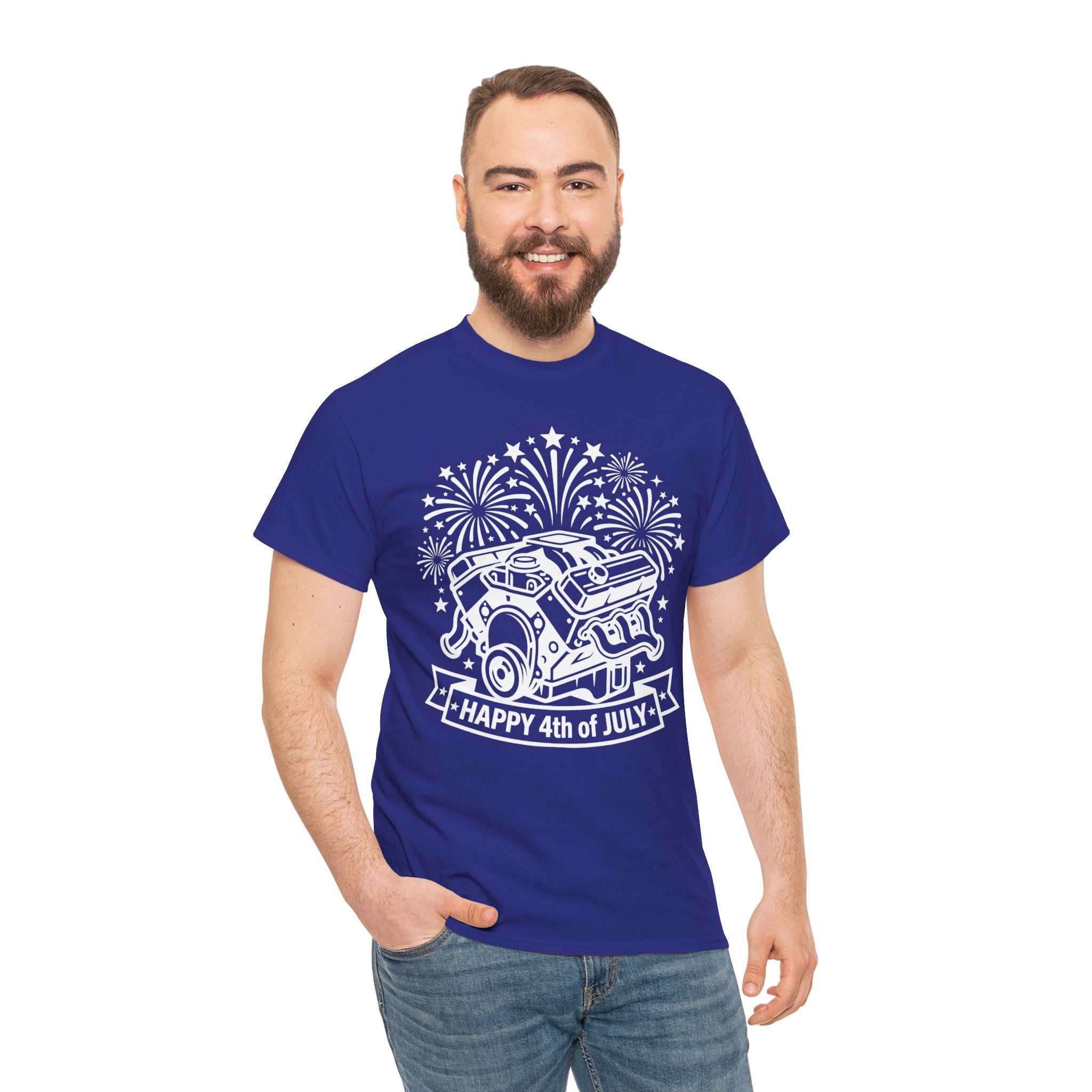 Unisex Heavy Cotton Tee — V8/Fireworks