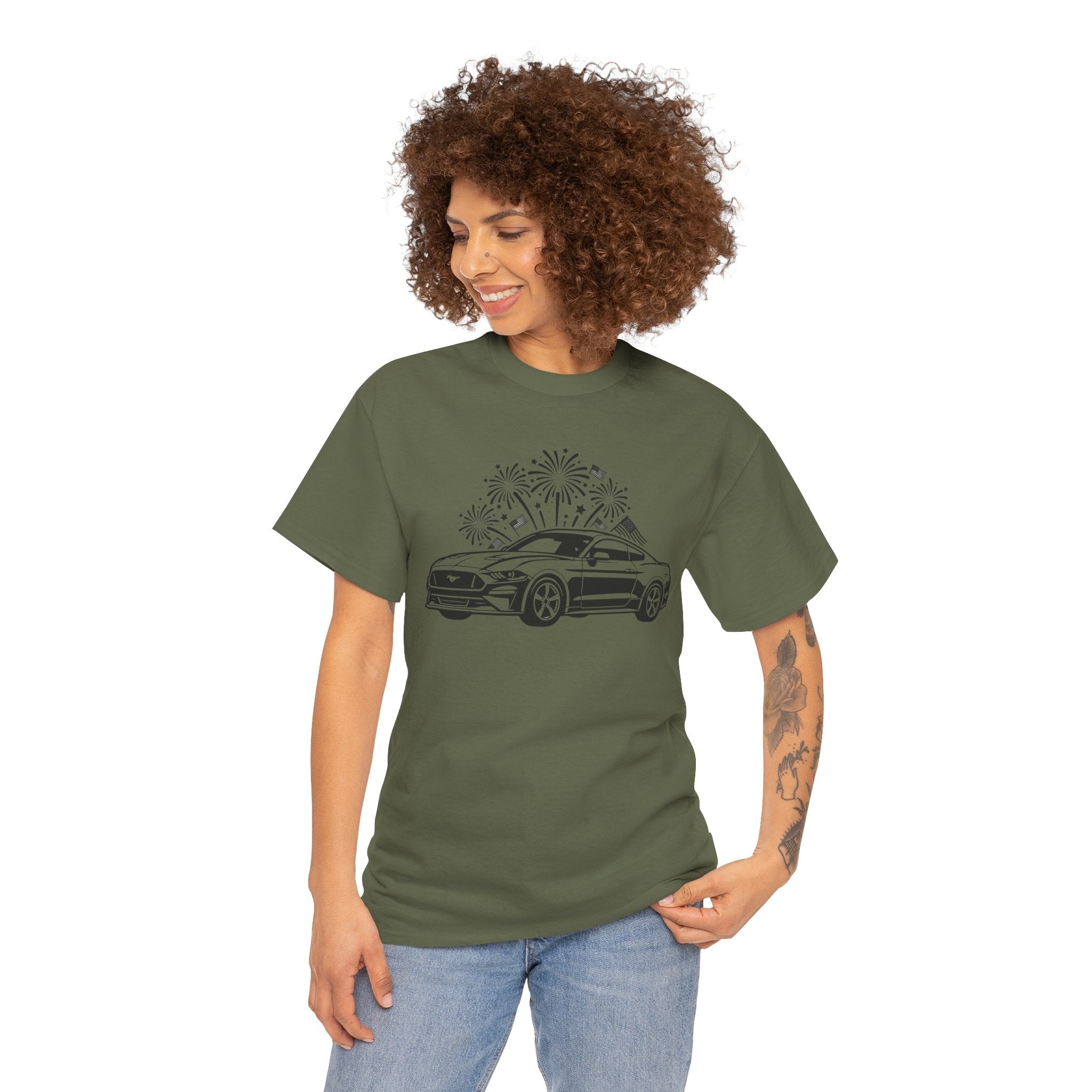 Unisex Heavy Cotton Tee — 4th of July — Modern American Muscle