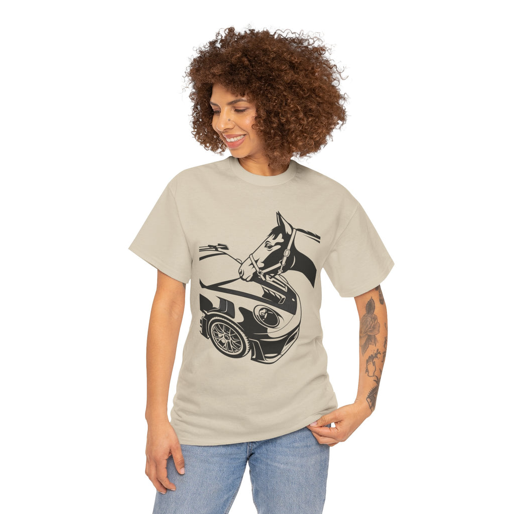 Unisex Heavy Cotton Tee — 992 vs Horse (Viral Video)