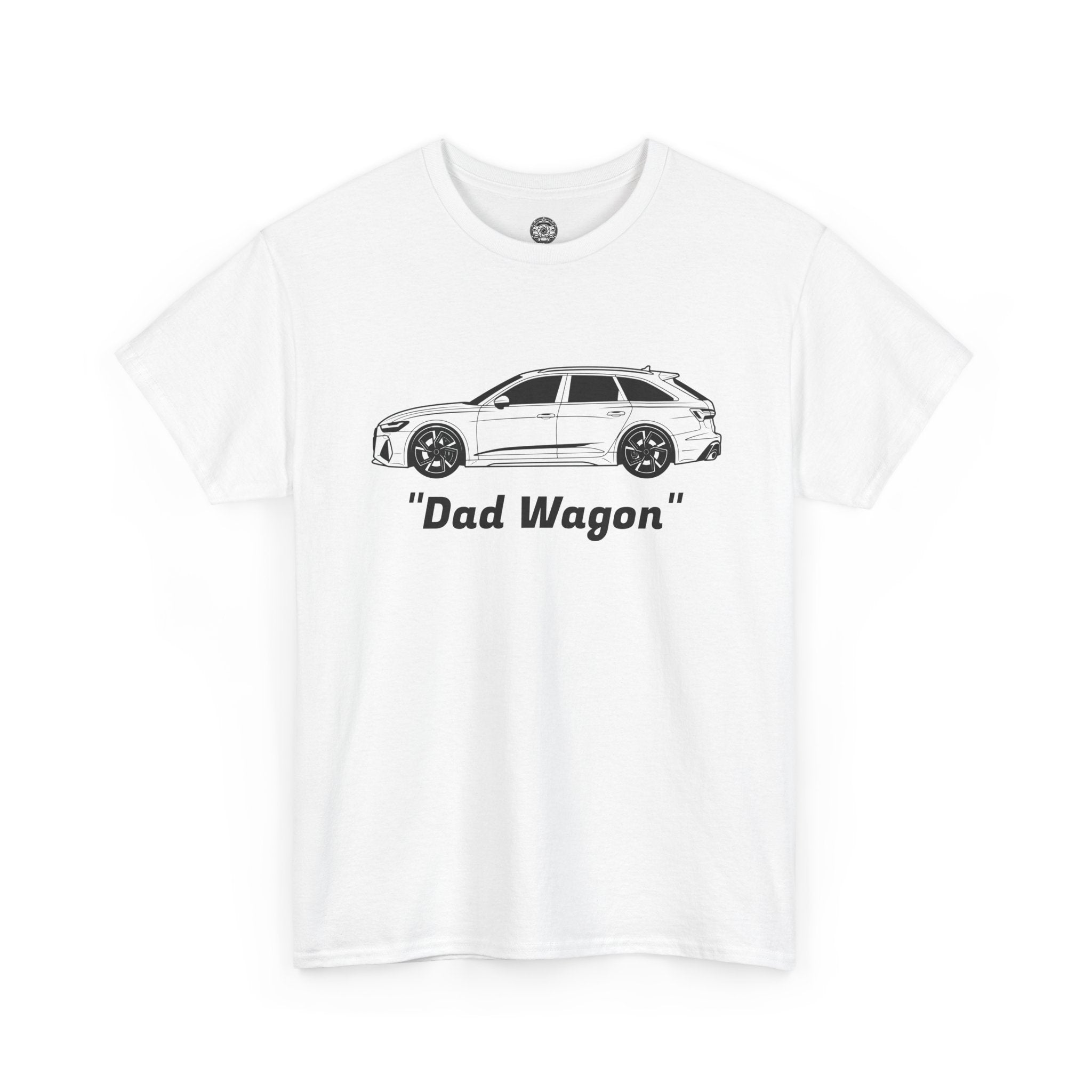 Unisex Heavy Cotton Tee — Twin-Turbo V8 "Dad Wagon"