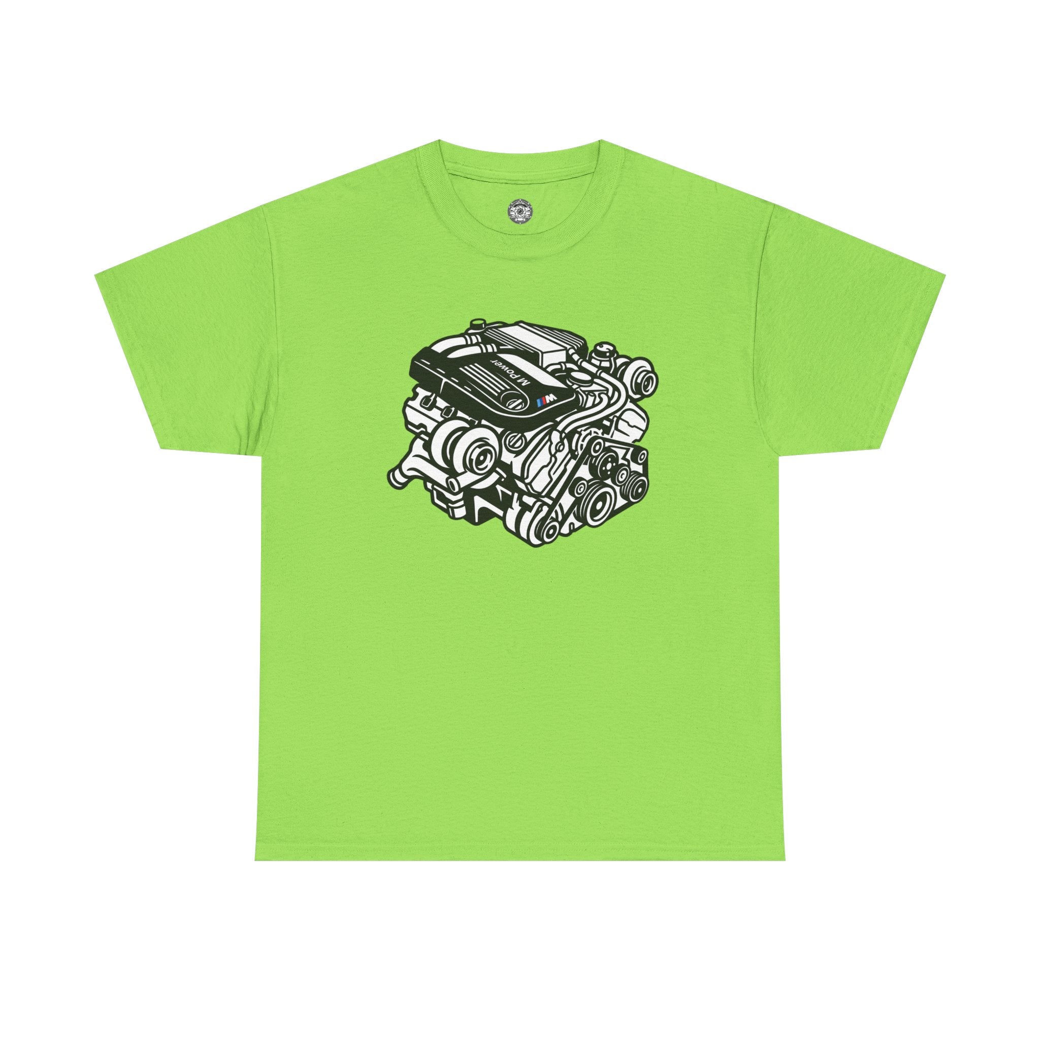 Unisex Heavy Cotton Tee — Engine Illustration (S58)