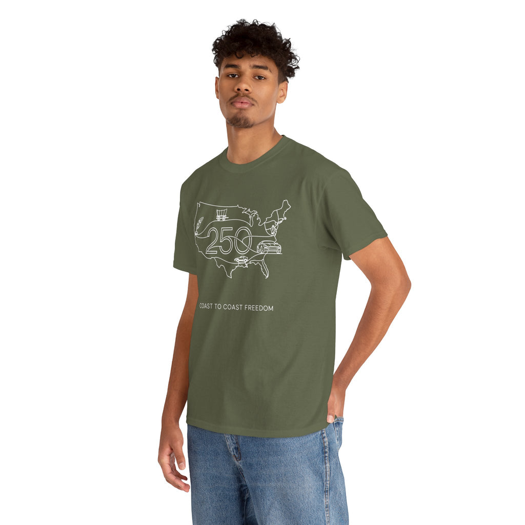 Unisex Heavy Cotton Tee — 250th Coast to Coast Freedom