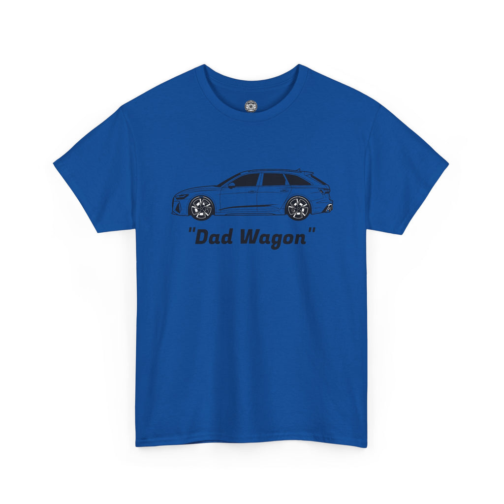 Unisex Heavy Cotton Tee — Twin-Turbo V8 "Dad Wagon"