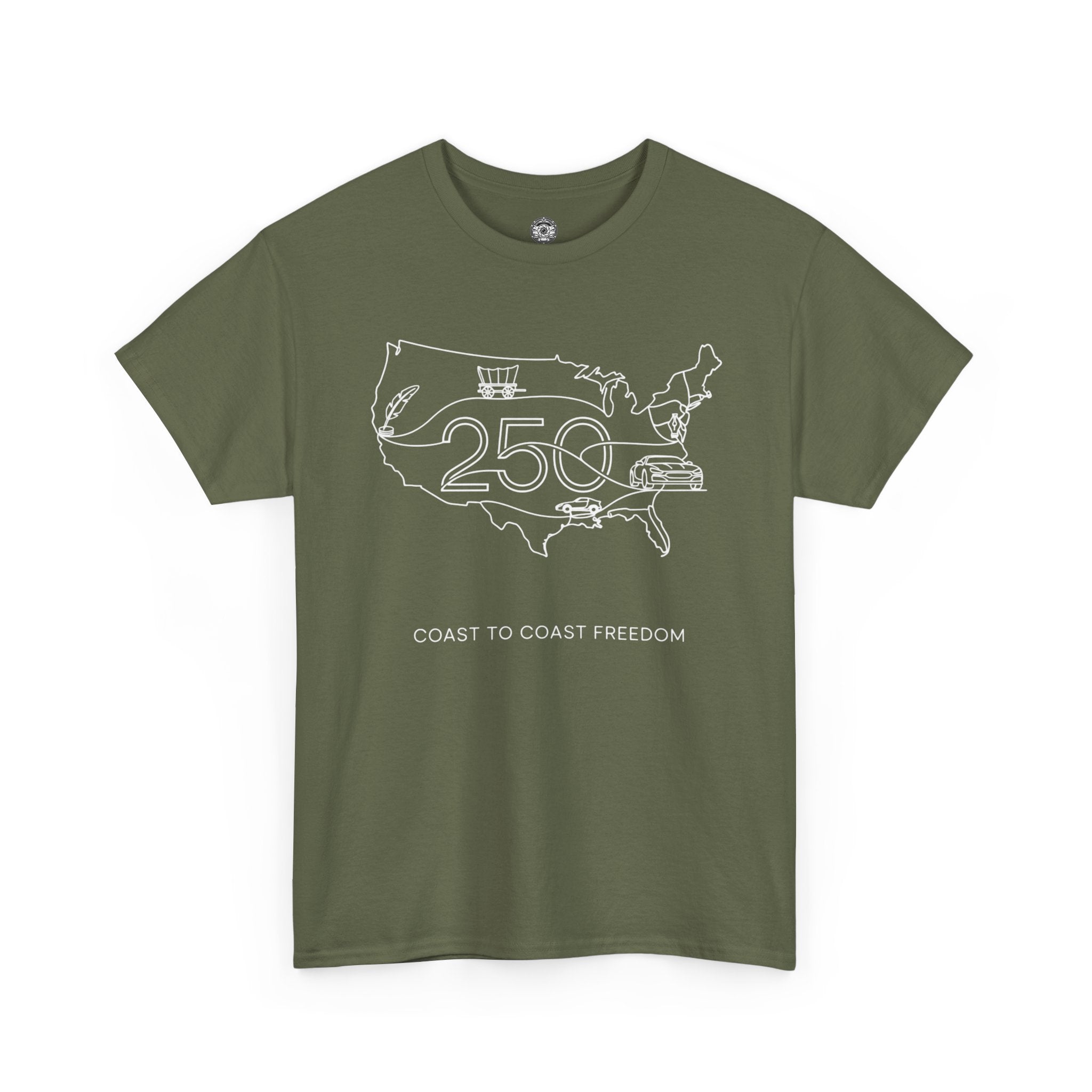 Unisex Heavy Cotton Tee — 250th Coast to Coast Freedom