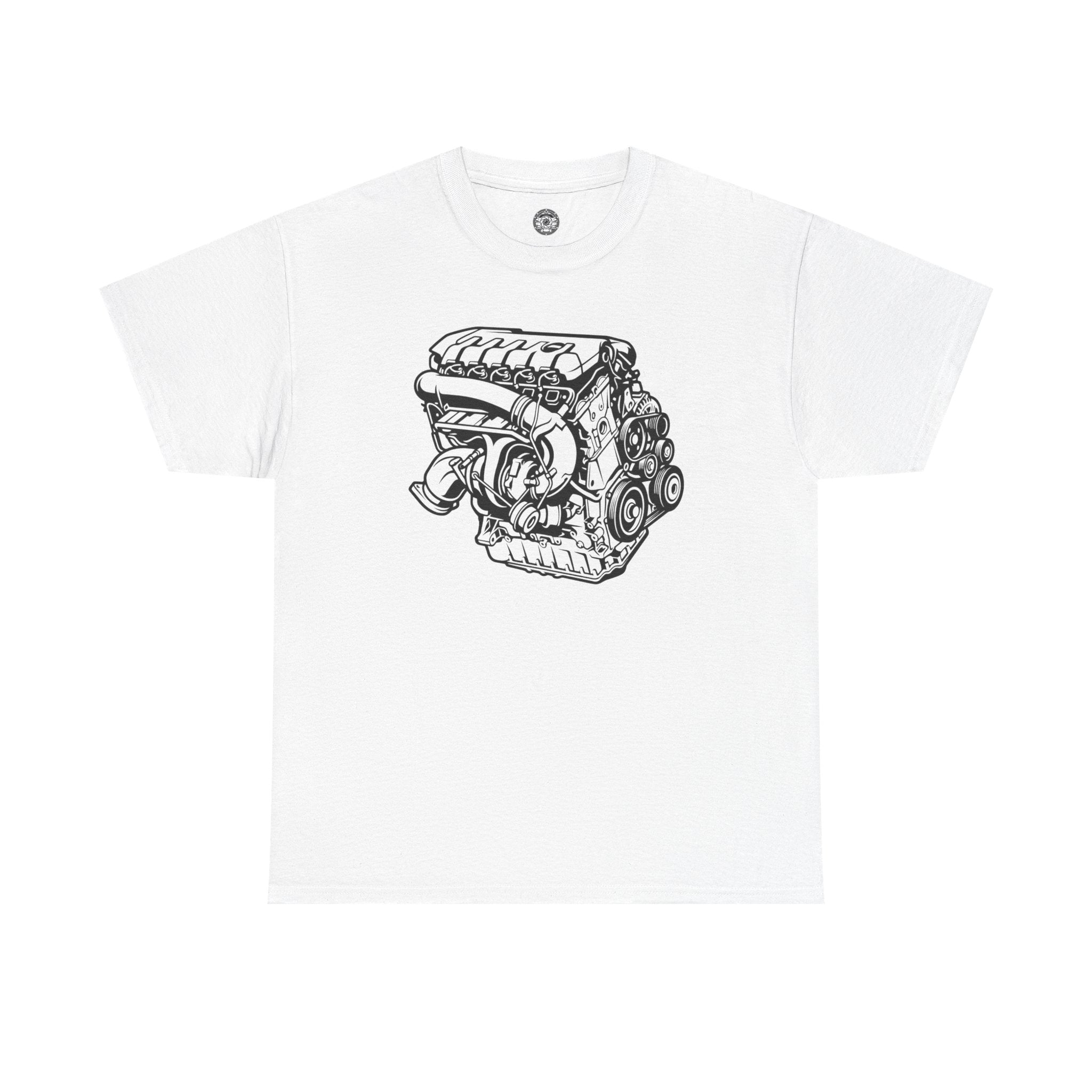 Unisex Heavy Cotton Tee — Engine Illustration (DAZA)
