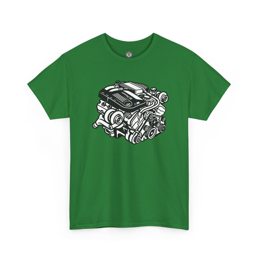 Unisex Heavy Cotton Tee — Engine Illustration (S58)