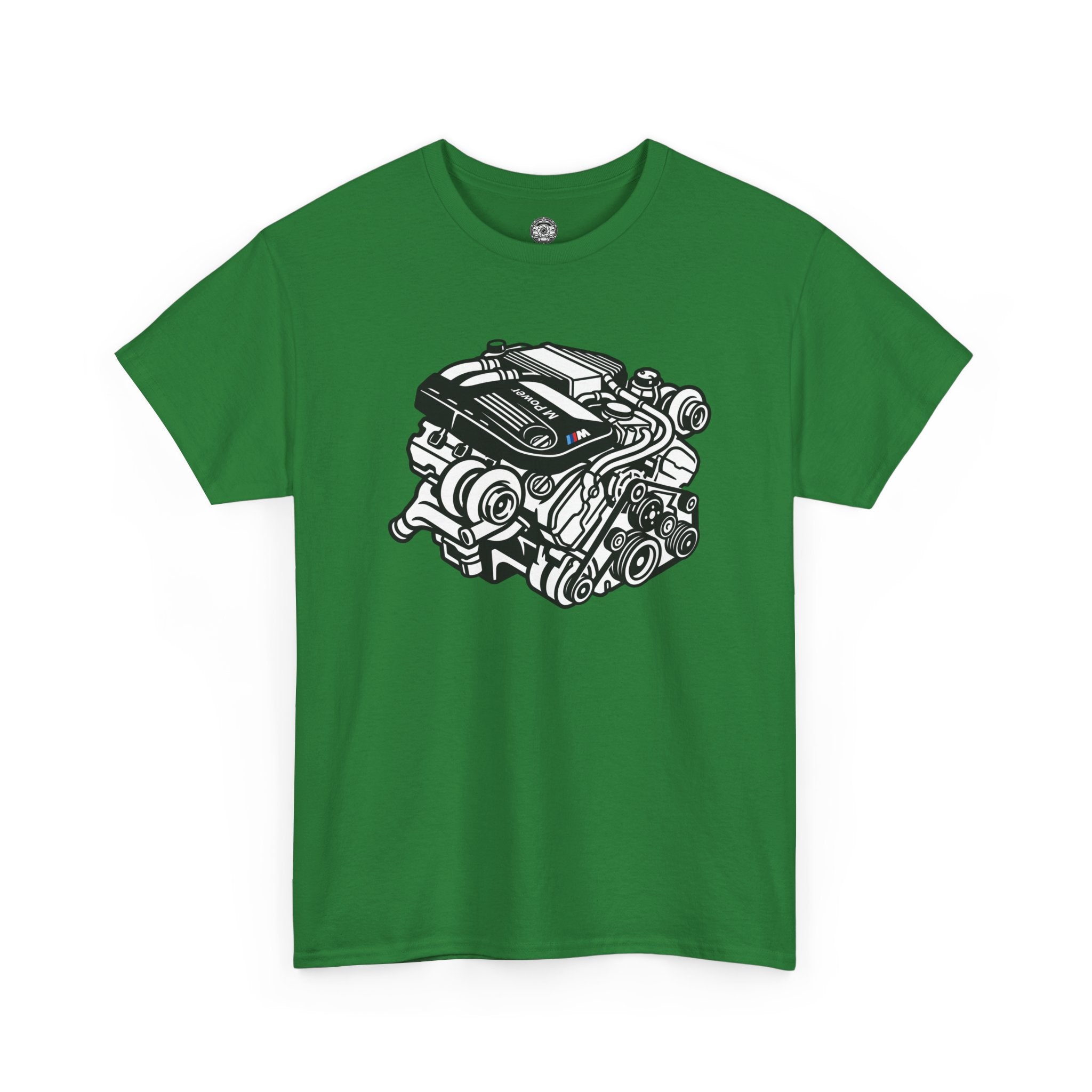 Unisex Heavy Cotton Tee — Engine Illustration (S58)