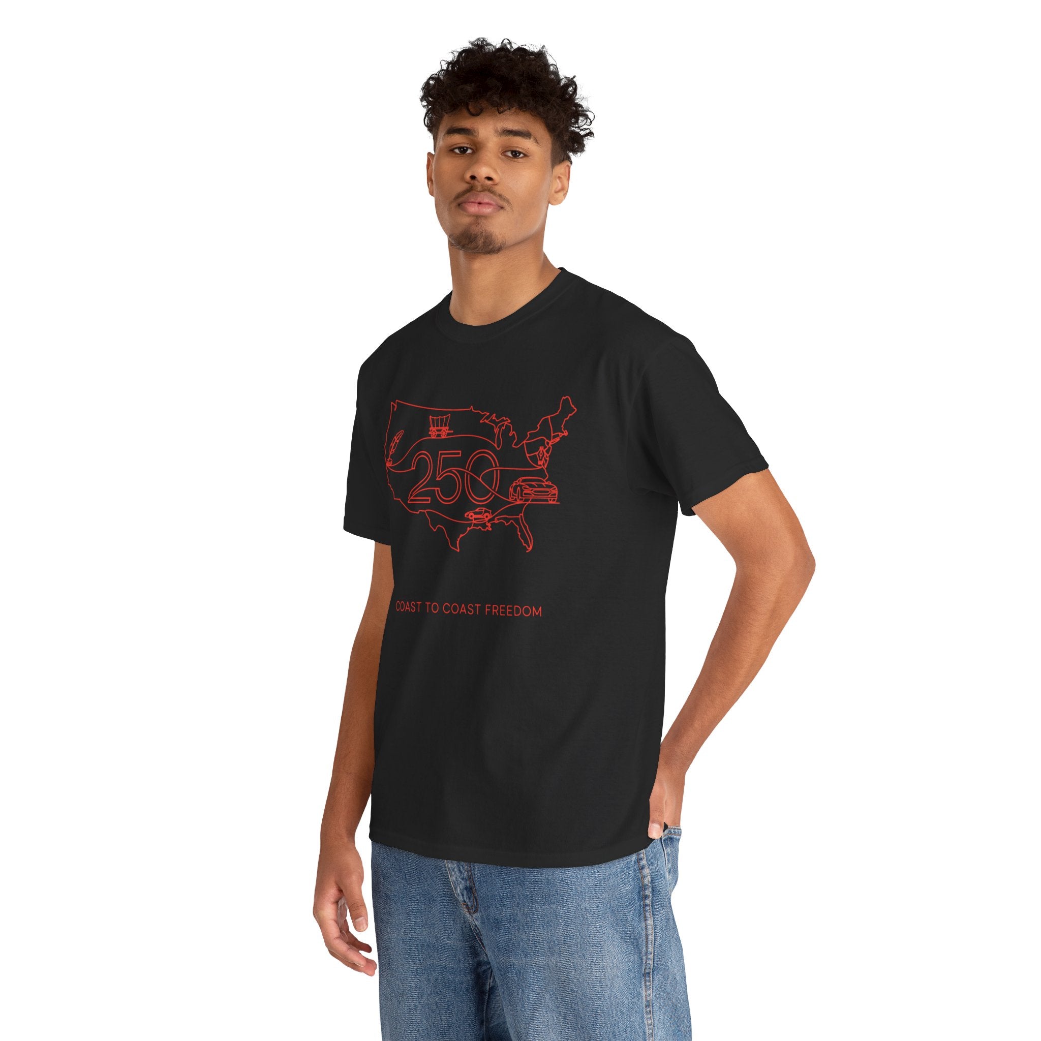 Unisex Heavy Cotton Tee — 250th Coast to Coast Freedom