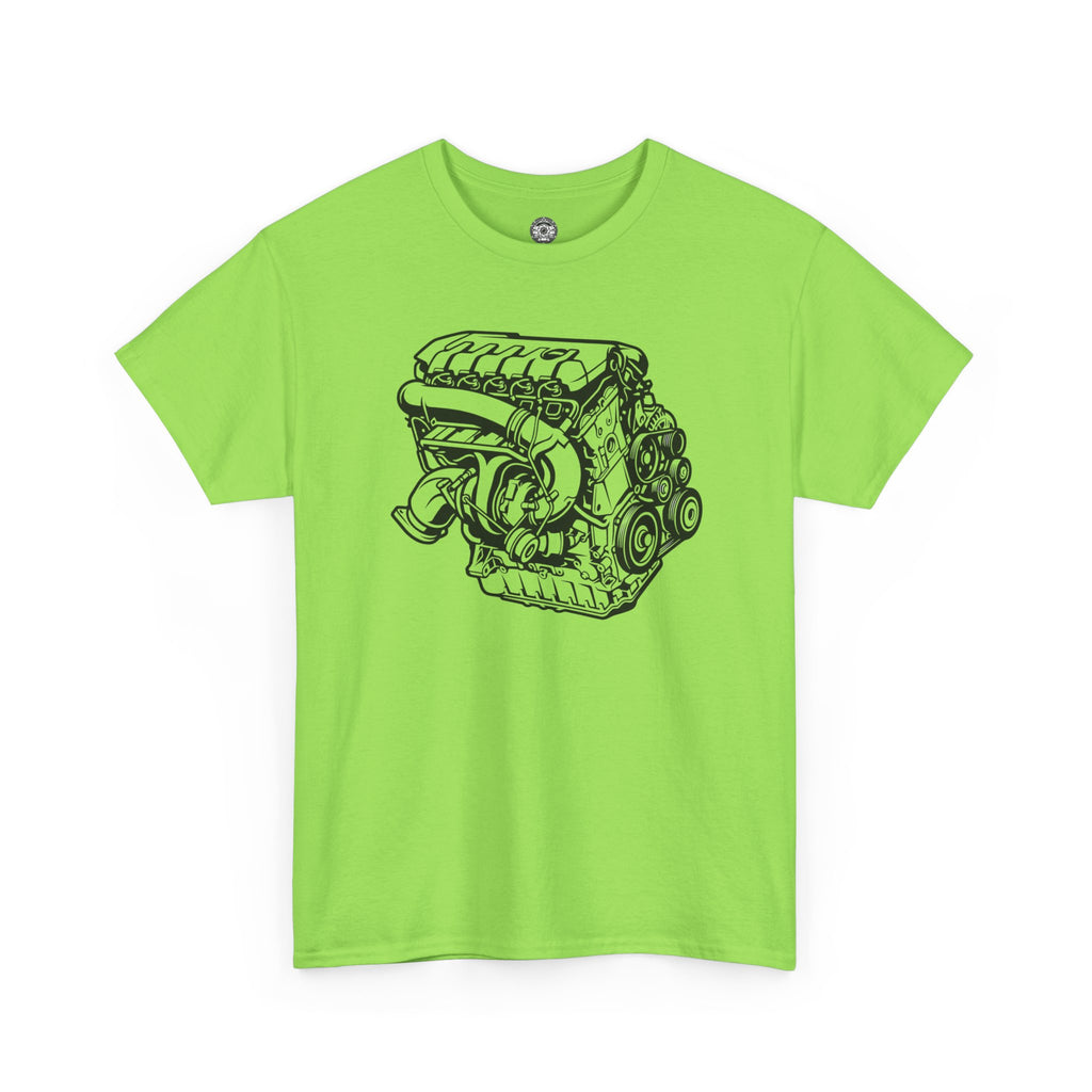 Unisex Heavy Cotton Tee — Engine Illustration (DAZA)