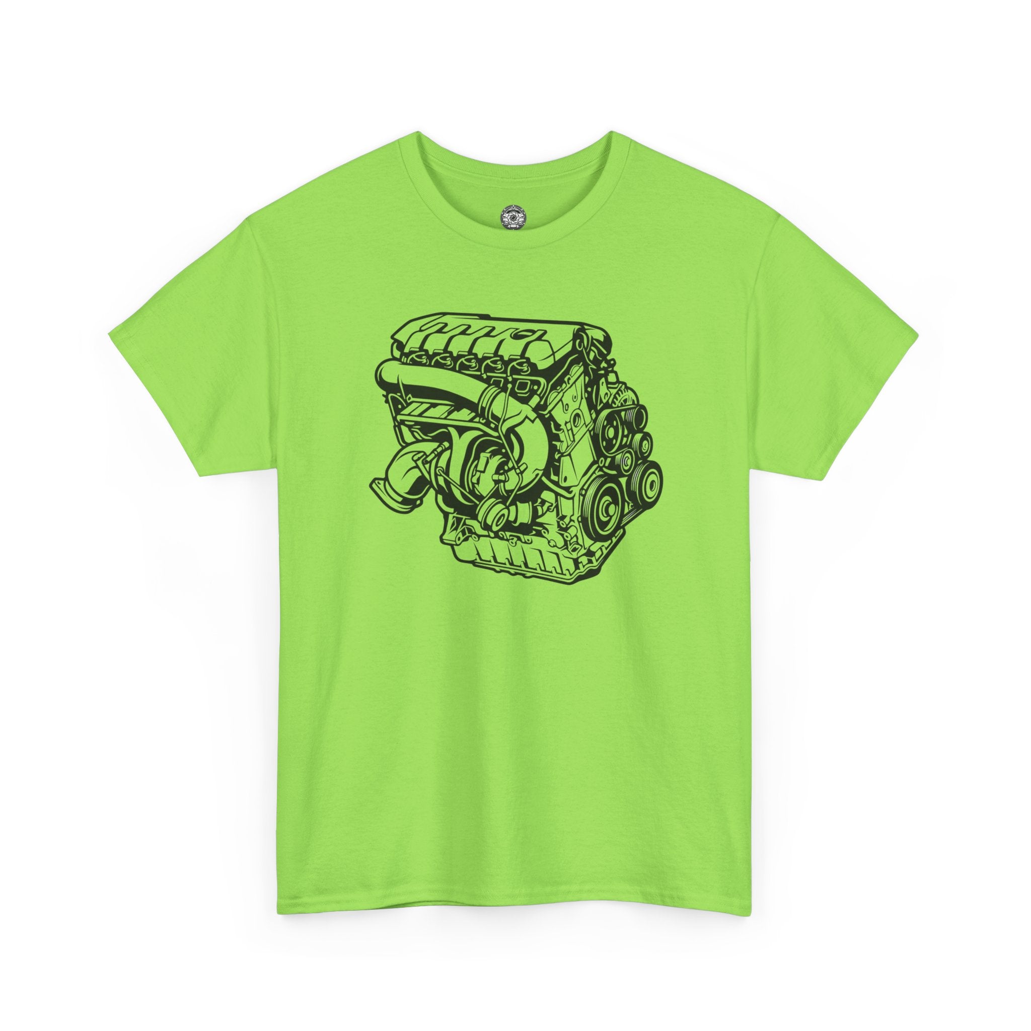 Unisex Heavy Cotton Tee — Engine Illustration (DAZA)