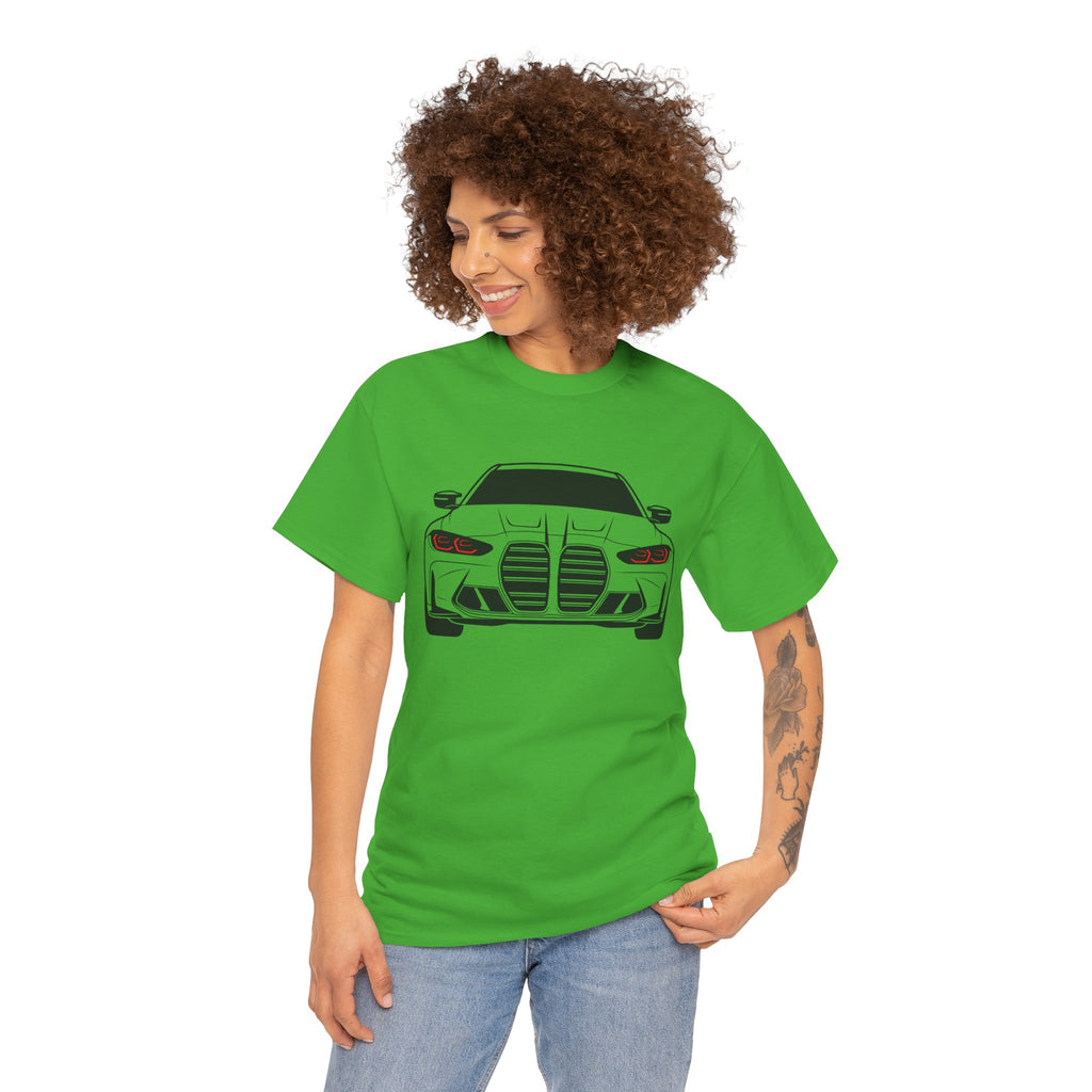 Unisex Heavy Cotton Tee — G80 Illuminated Headlights (Red)