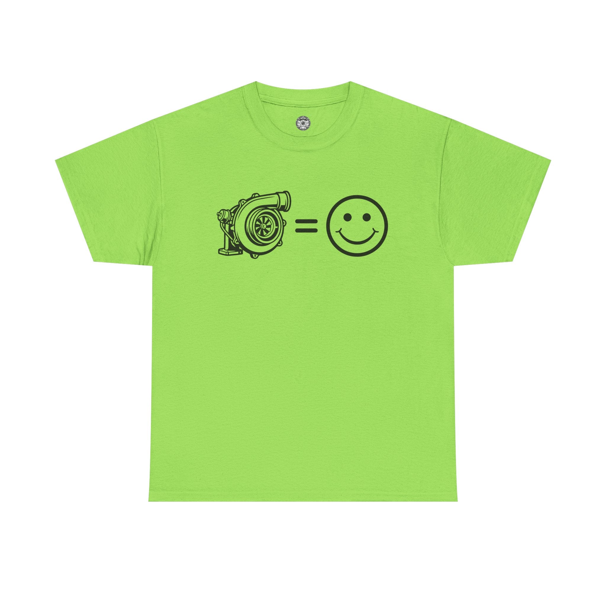 Unisex Heavy Cotton Tee — Turbocharger = Smiles