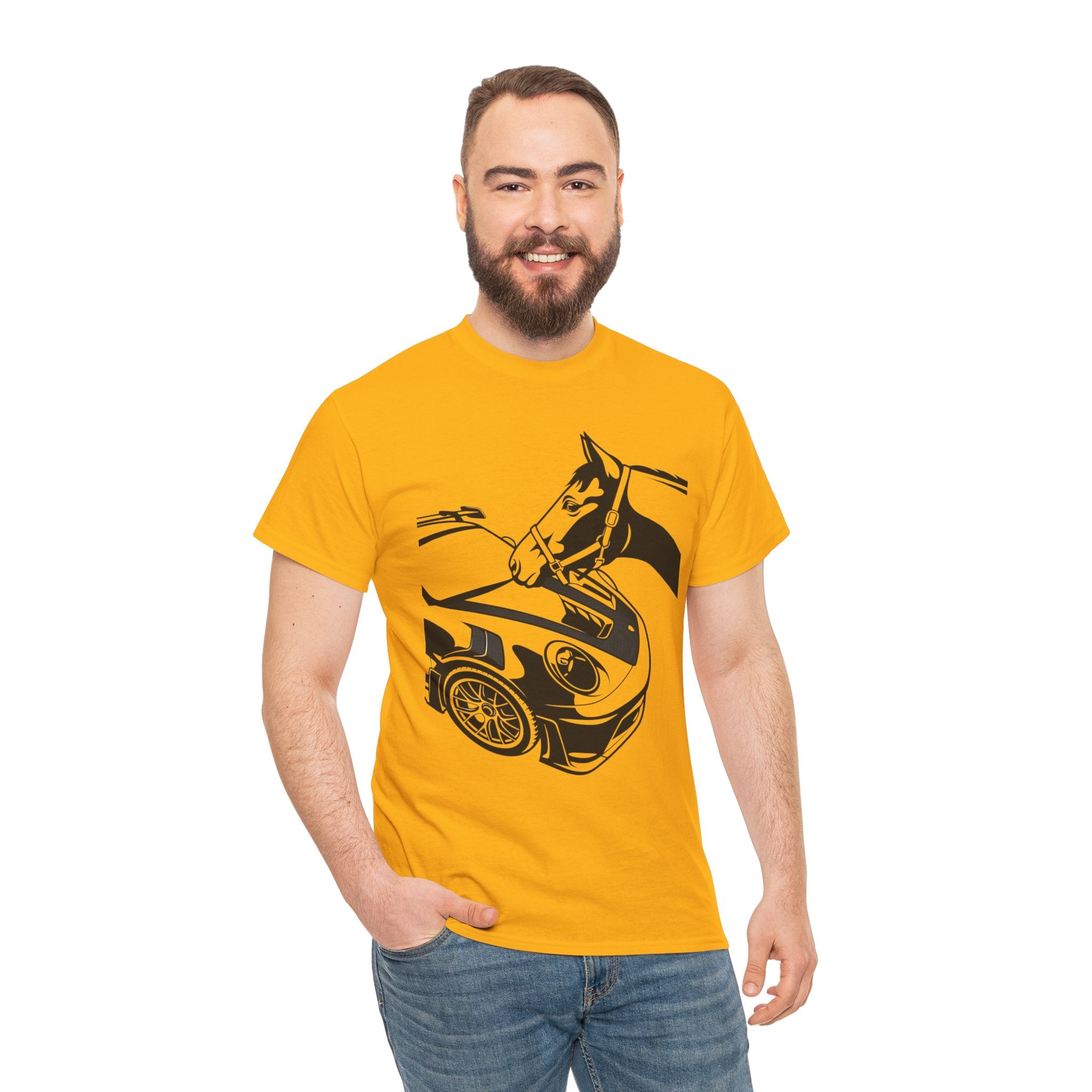 Unisex Heavy Cotton Tee — 992 vs Horse (Viral Video)