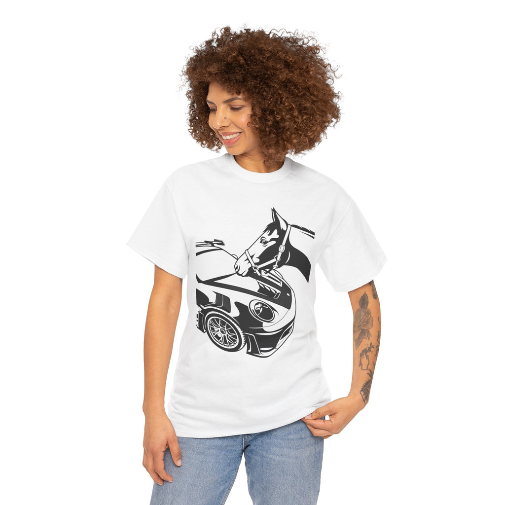 Unisex Heavy Cotton Tee — 992 vs Horse (Viral Video)