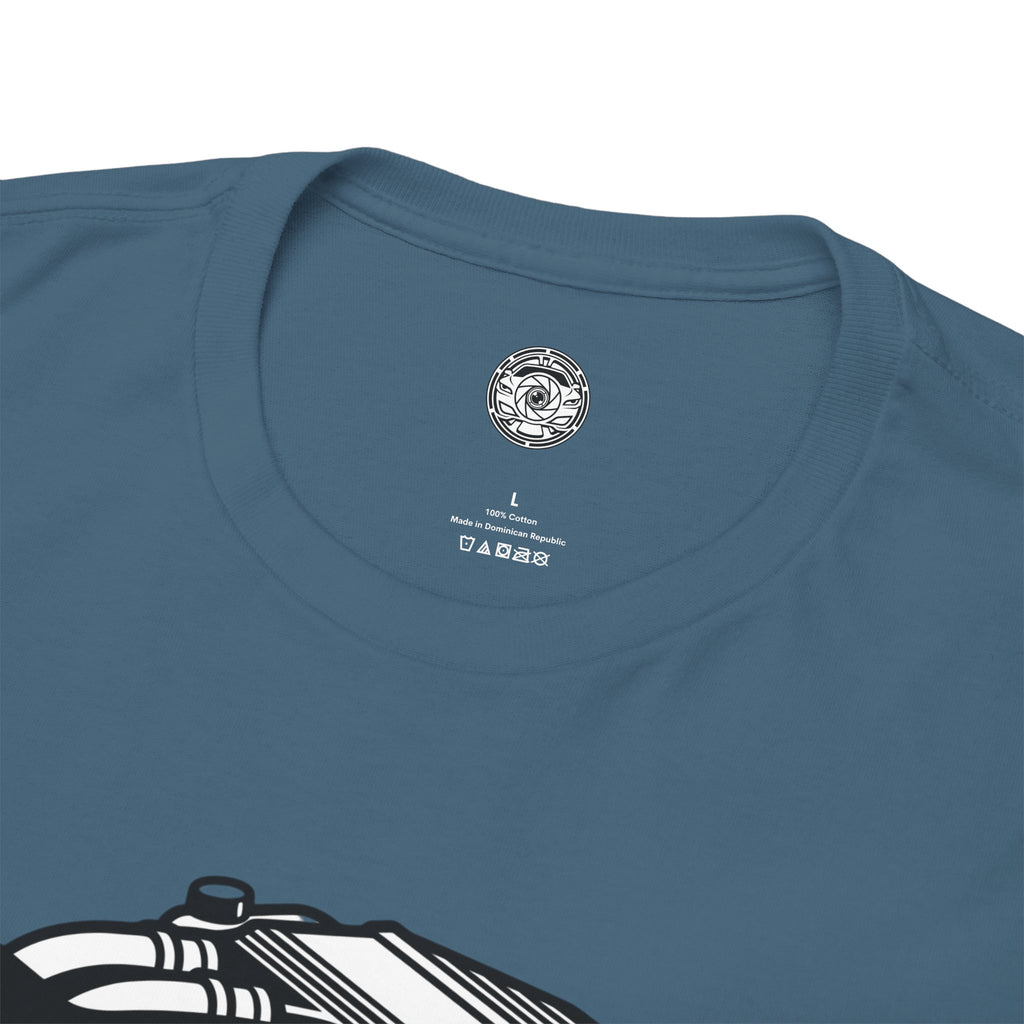 Unisex Heavy Cotton Tee — Engine Illustration (S58)