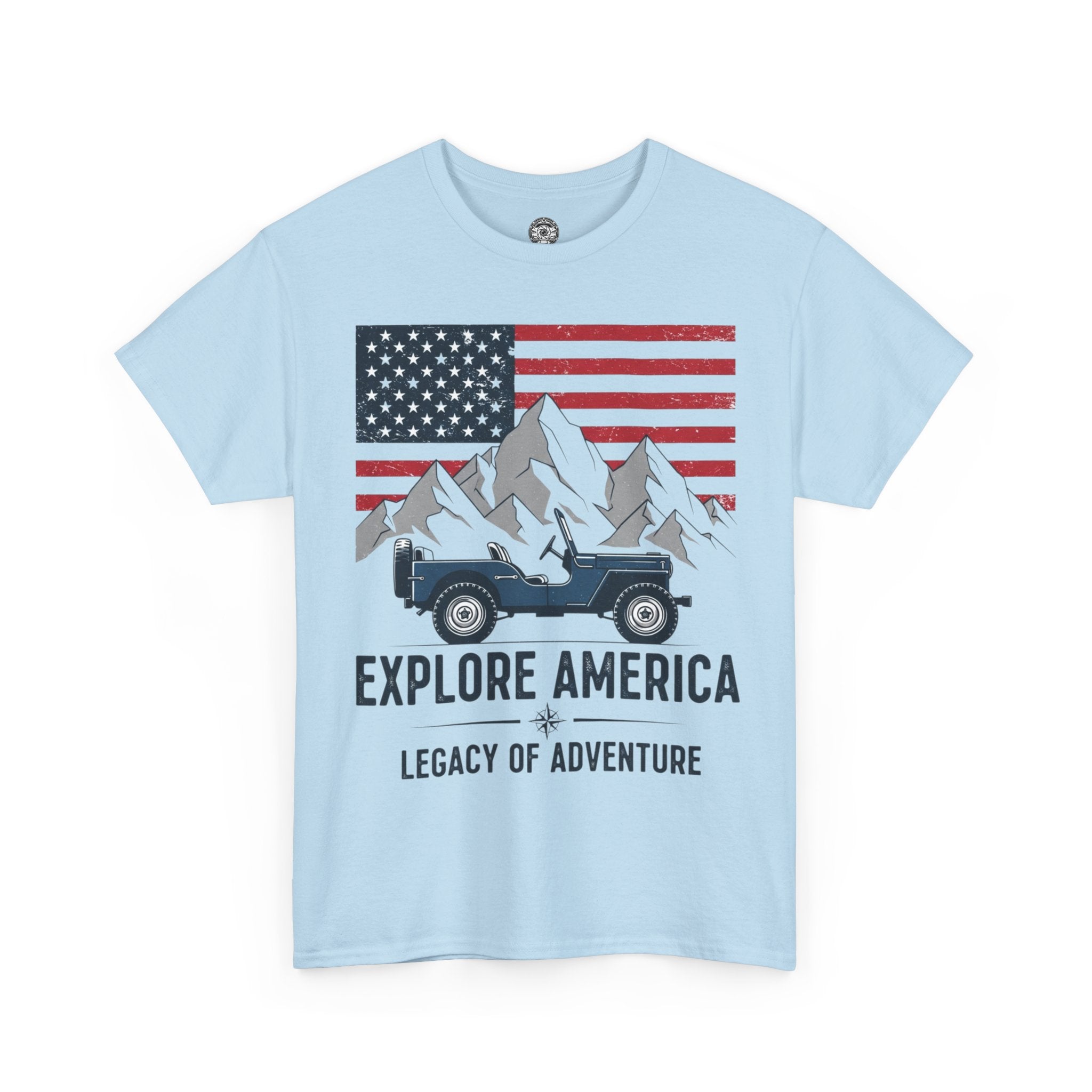 Unisex Heavy Cotton Tee — Explore America: Legacy of Adventure