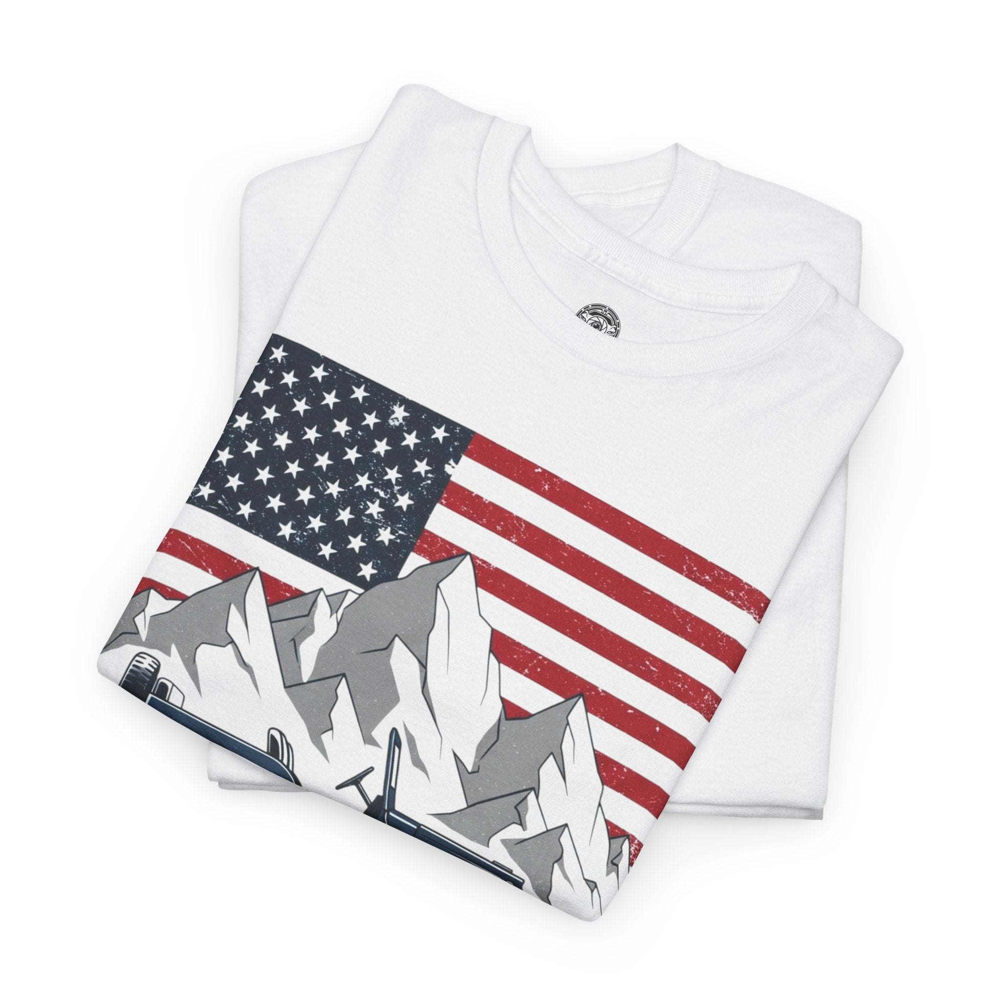 Unisex Heavy Cotton Tee — Explore America: Legacy of Adventure