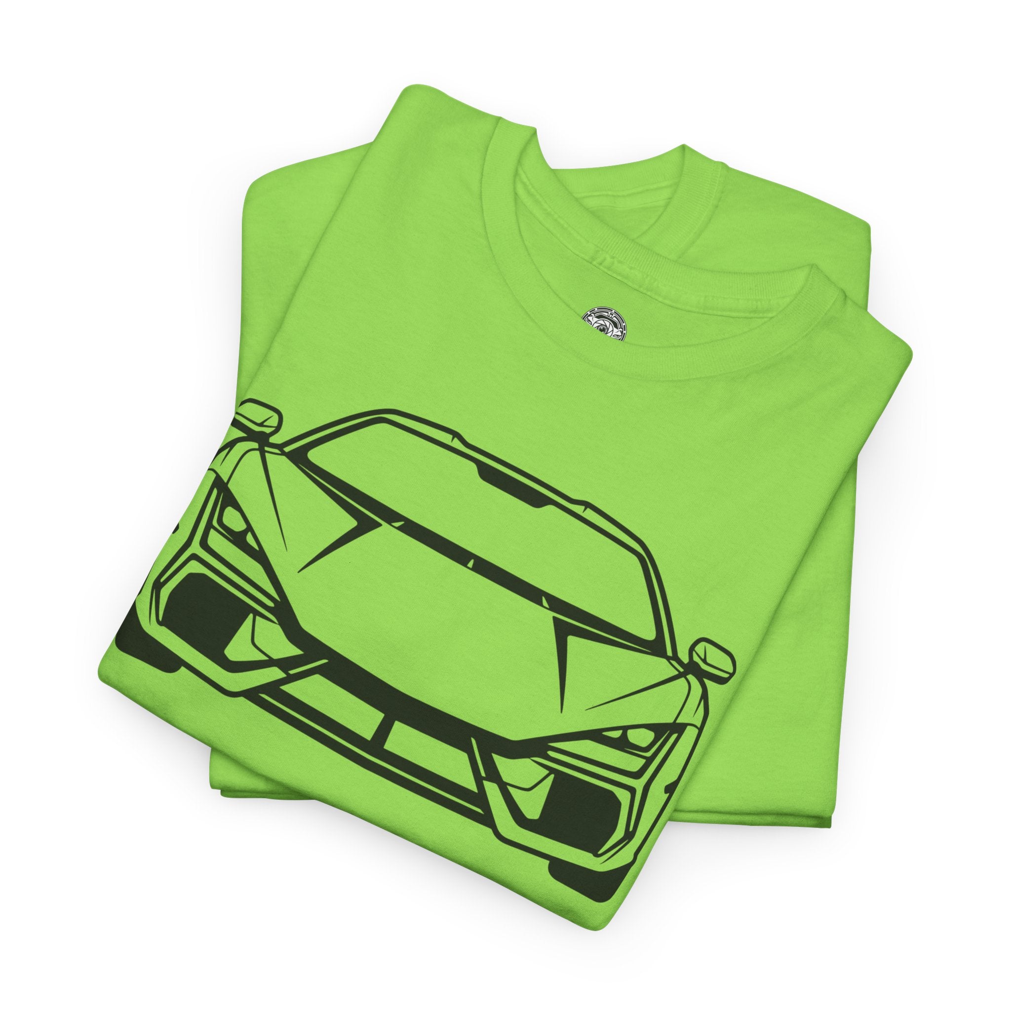 Unisex Heavy Cotton Tee — V12 Hybrid Minimalist Outline