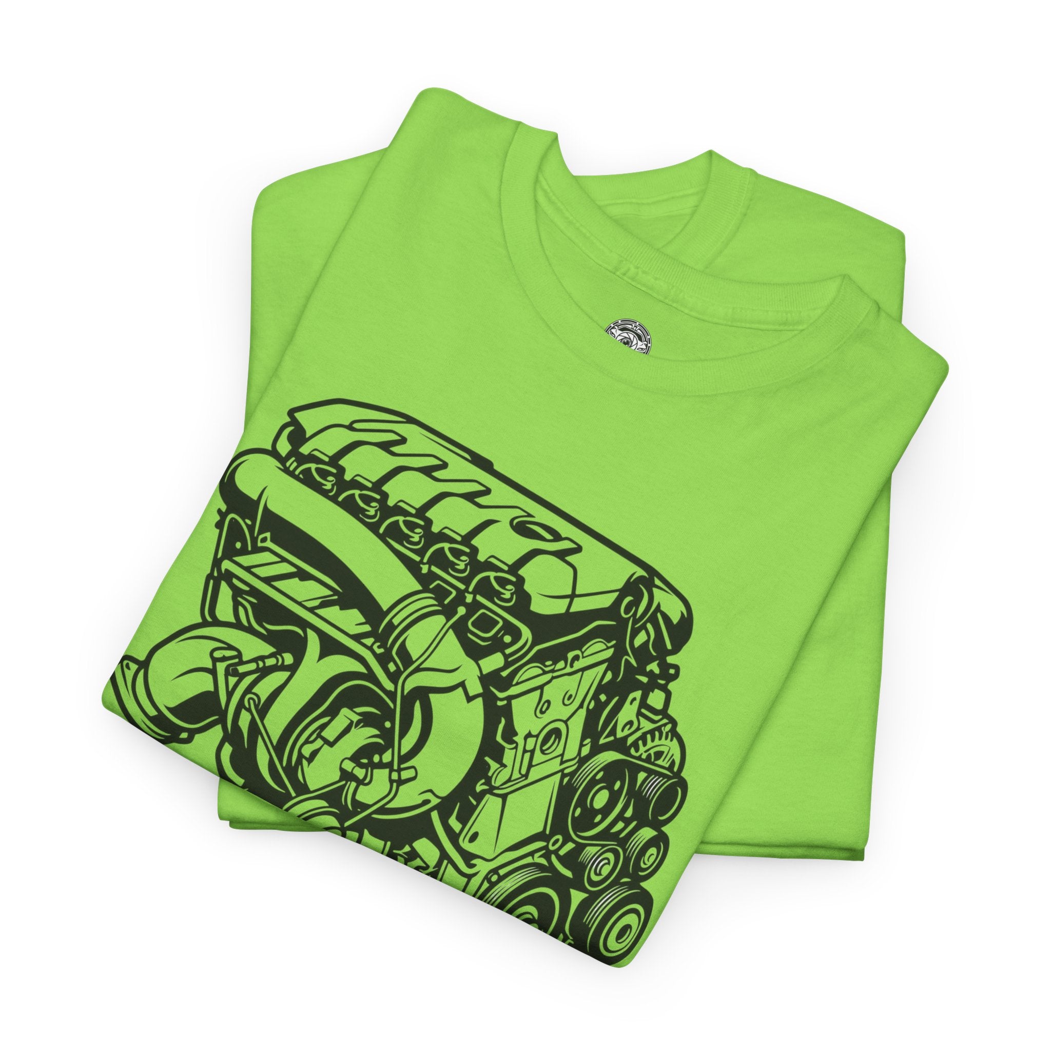 Unisex Heavy Cotton Tee — Engine Illustration (DAZA)
