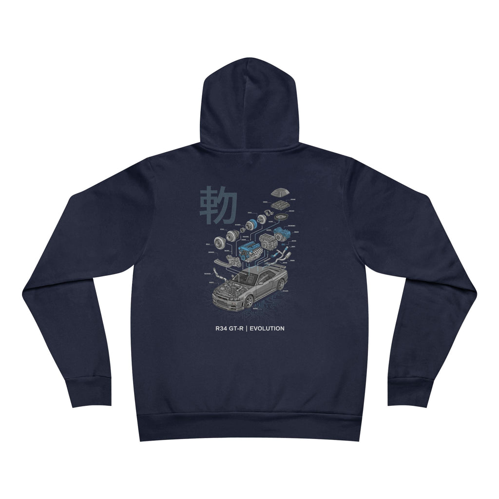 Unisex Sponge Fleece Pullover Hoodie — R34 Blueprint