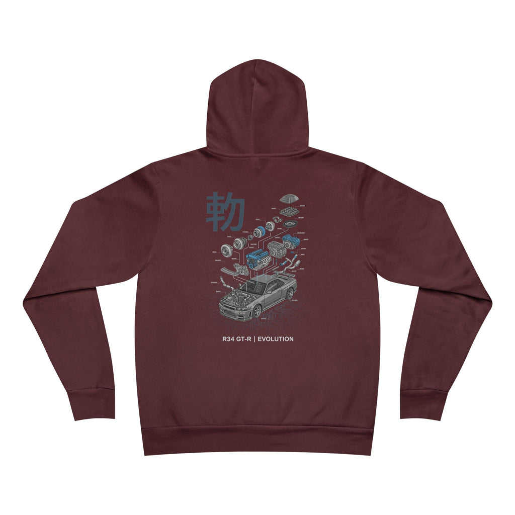 Unisex Sponge Fleece Pullover Hoodie — R34 Blueprint