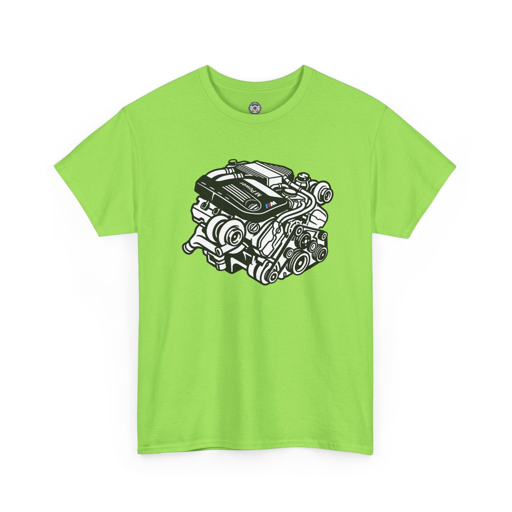 Unisex Heavy Cotton Tee — Engine Illustration (S58)