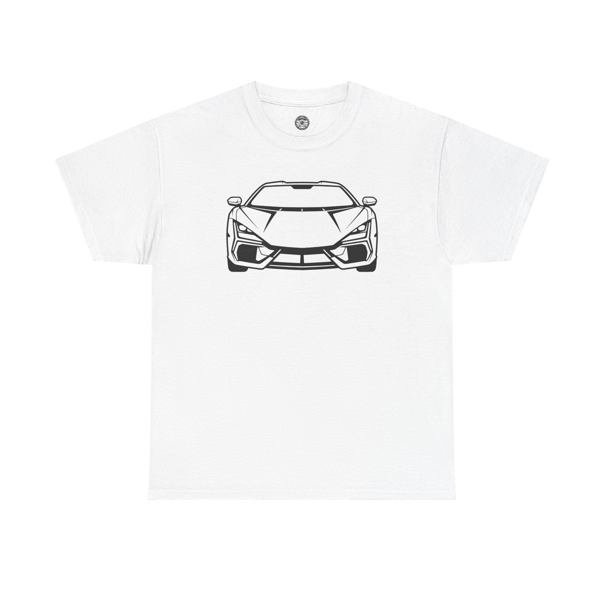 Unisex Heavy Cotton Tee — V12 Hybrid Minimalist Outline