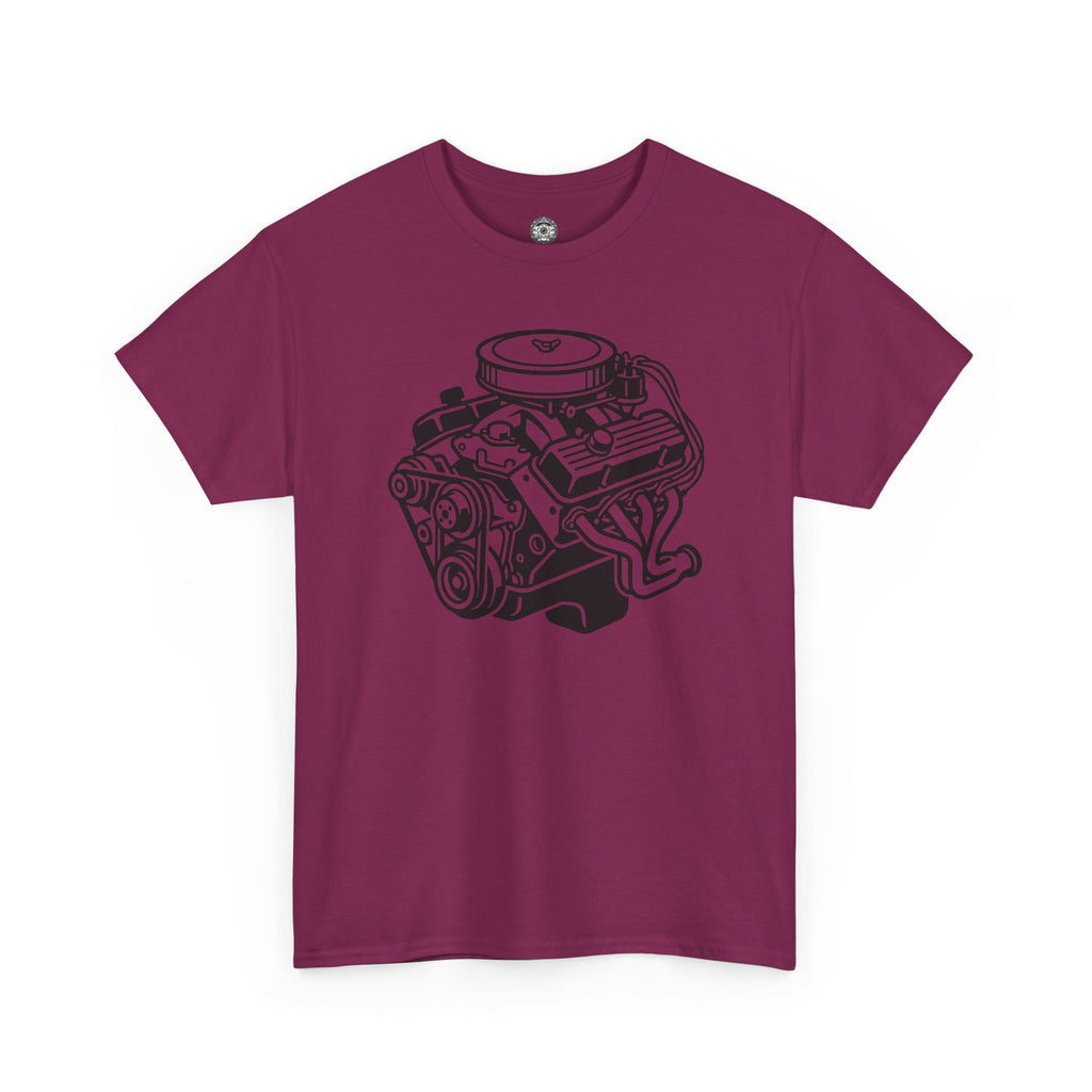 Unisex Heavy Cotton Tee — Engine Illustration (Big Block)