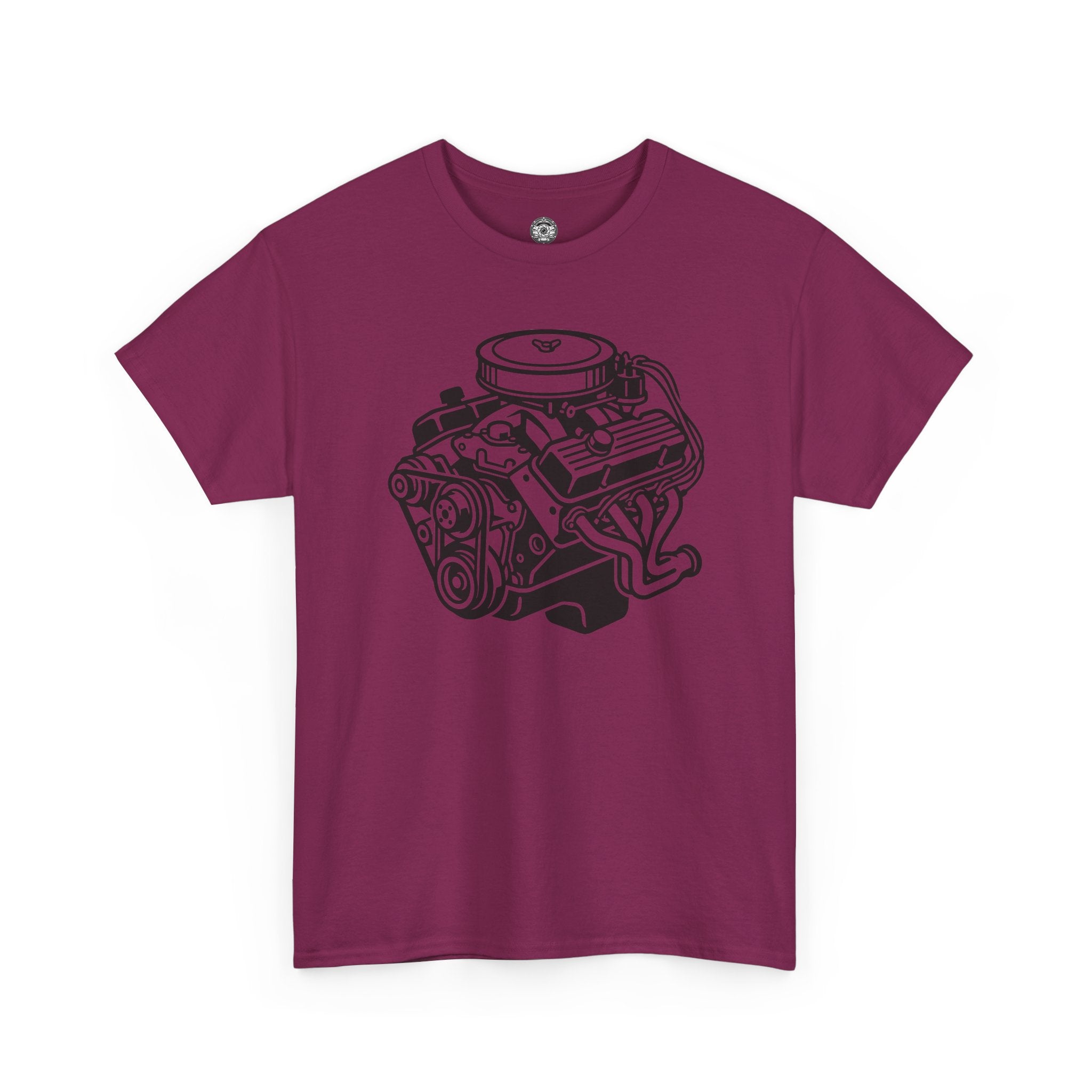 Unisex Heavy Cotton Tee — Engine Illustration (Big Block)