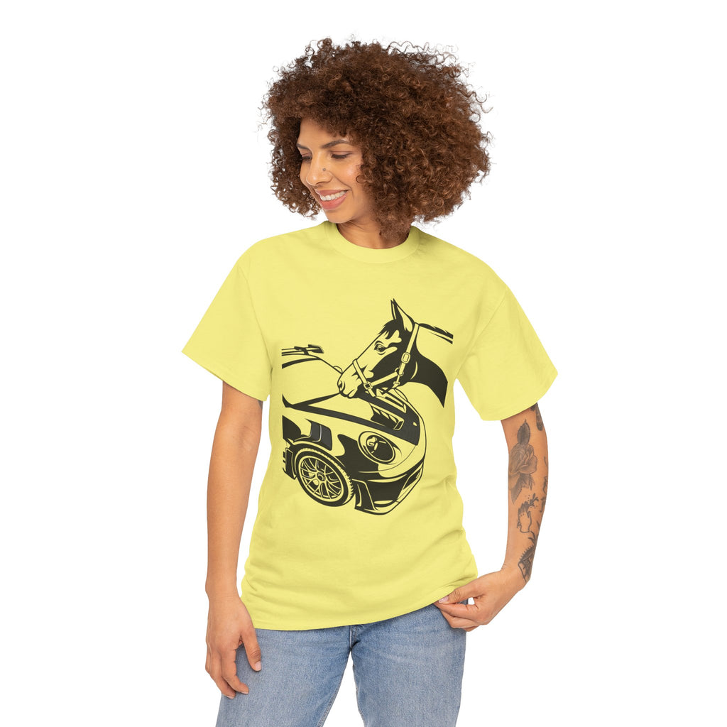 Unisex Heavy Cotton Tee — 992 vs Horse (Viral Video)