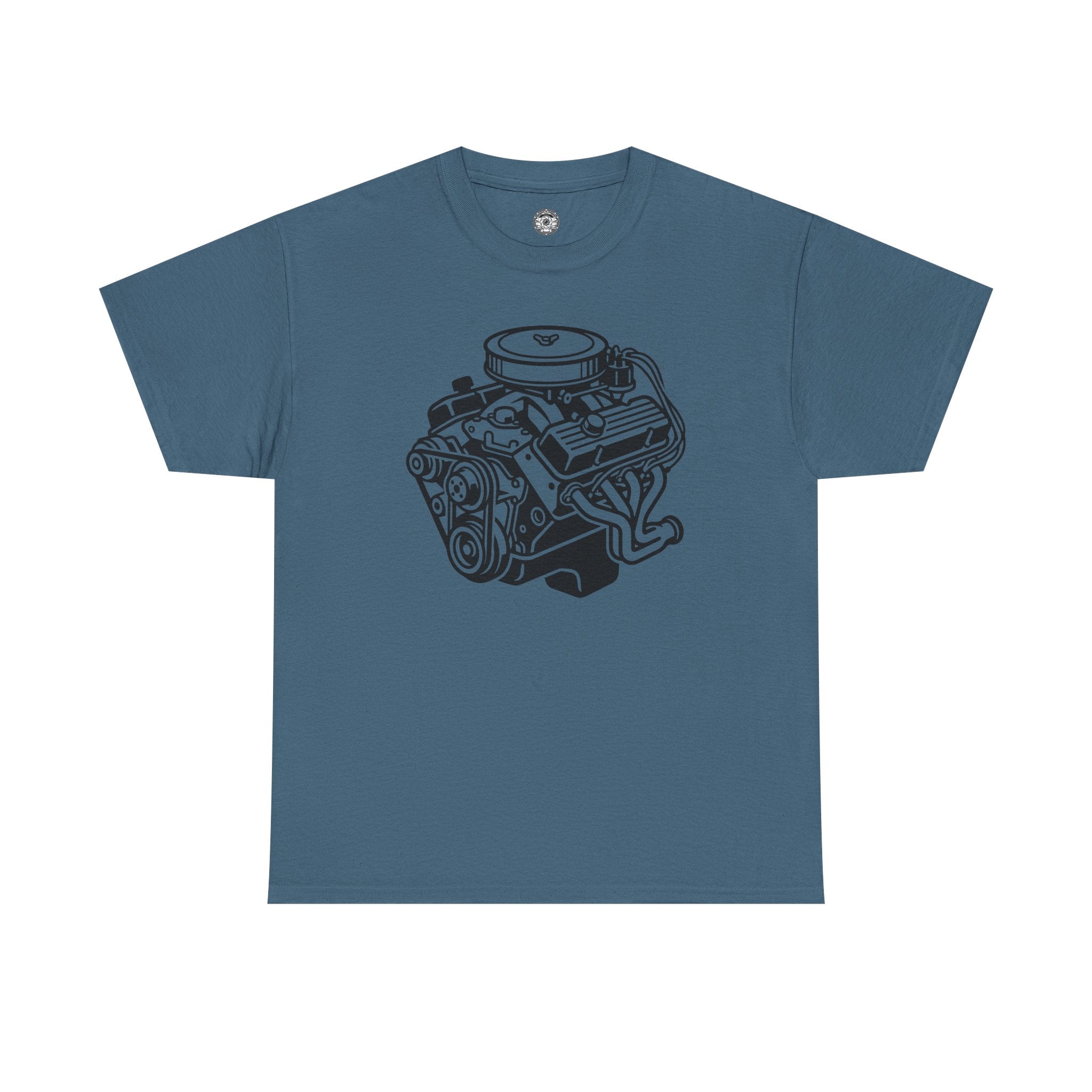 Unisex Heavy Cotton Tee — Engine Illustration (Big Block)