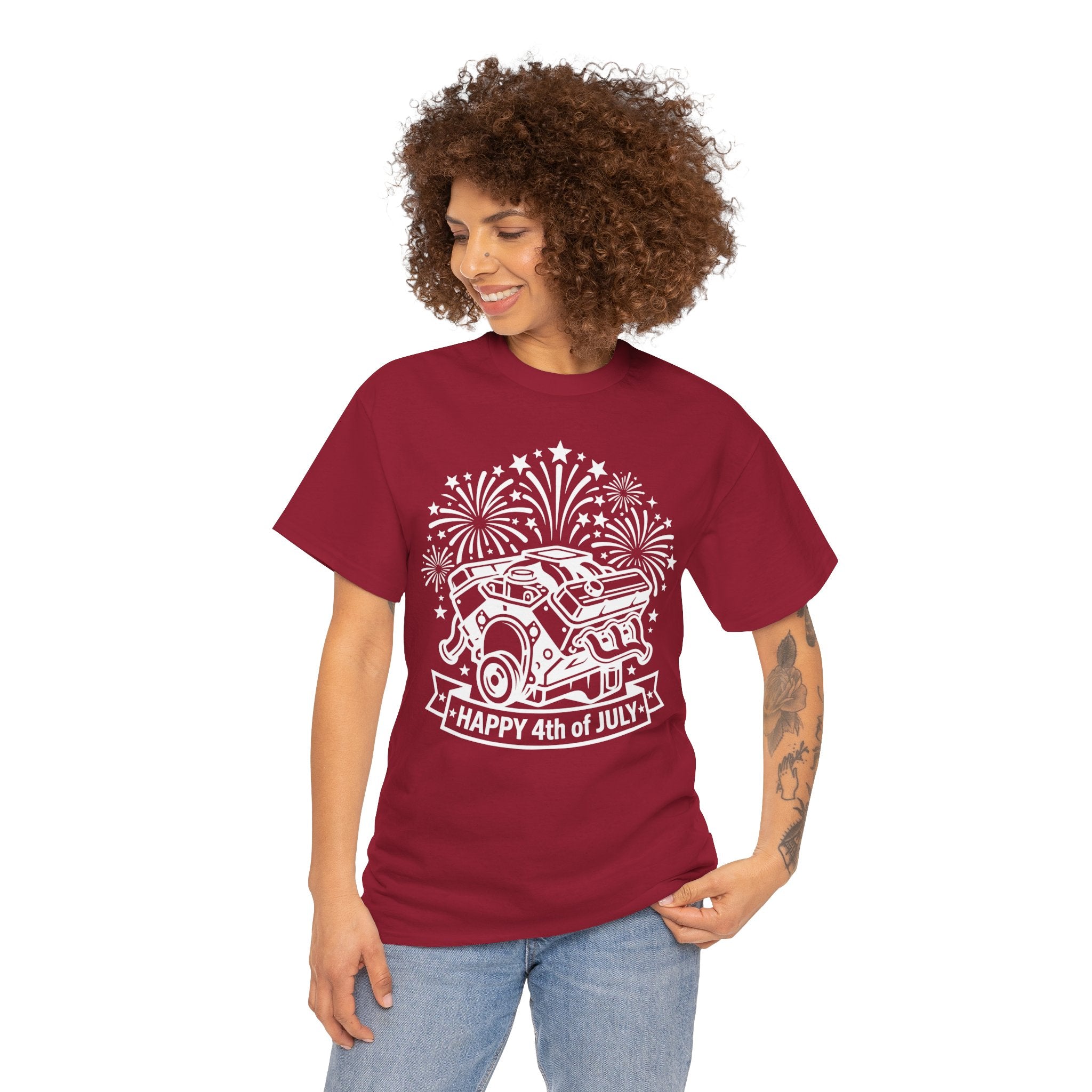 Unisex Heavy Cotton Tee — V8/Fireworks