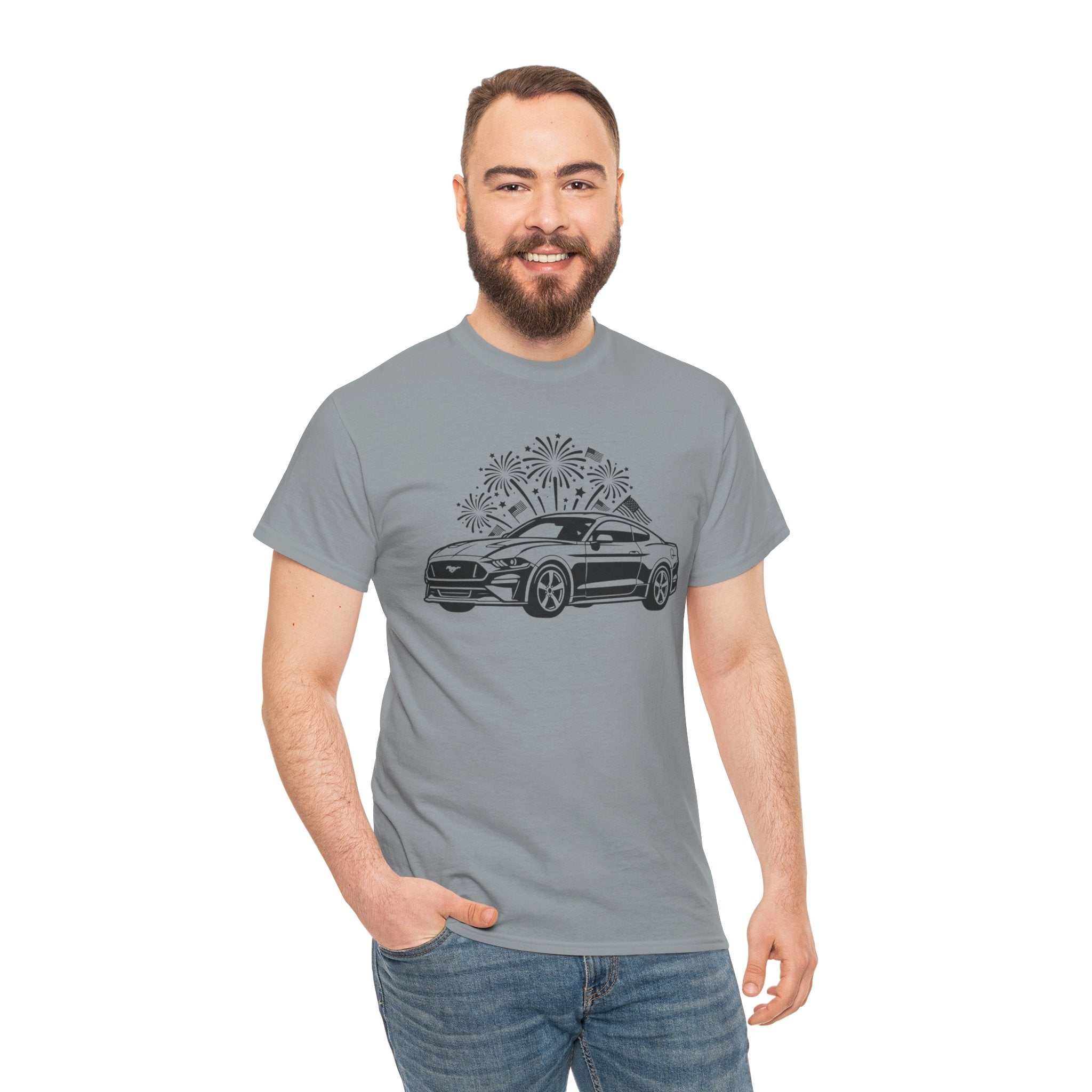 Unisex Heavy Cotton Tee — 4th of July — Modern American Muscle