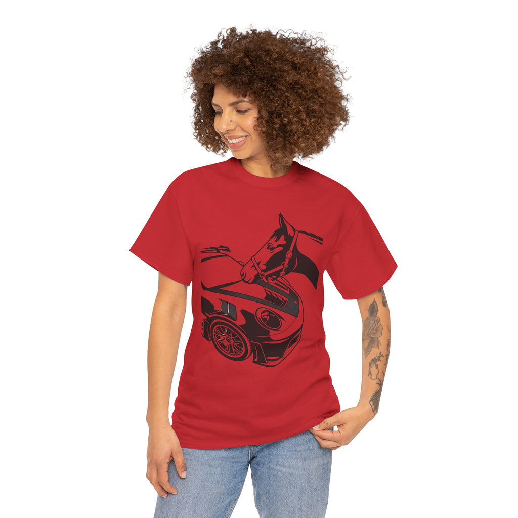 Unisex Heavy Cotton Tee — 992 vs Horse (Viral Video)