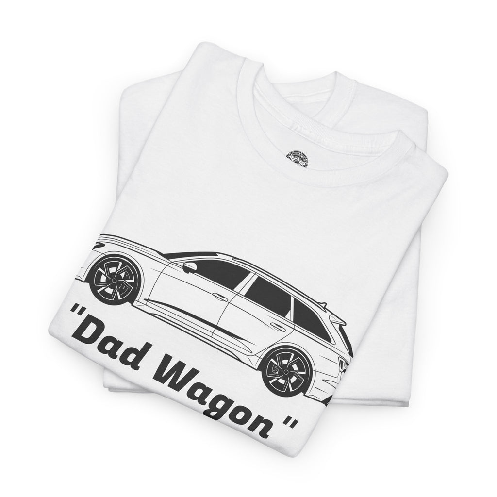 Unisex Heavy Cotton Tee — Twin-Turbo V8 "Dad Wagon"