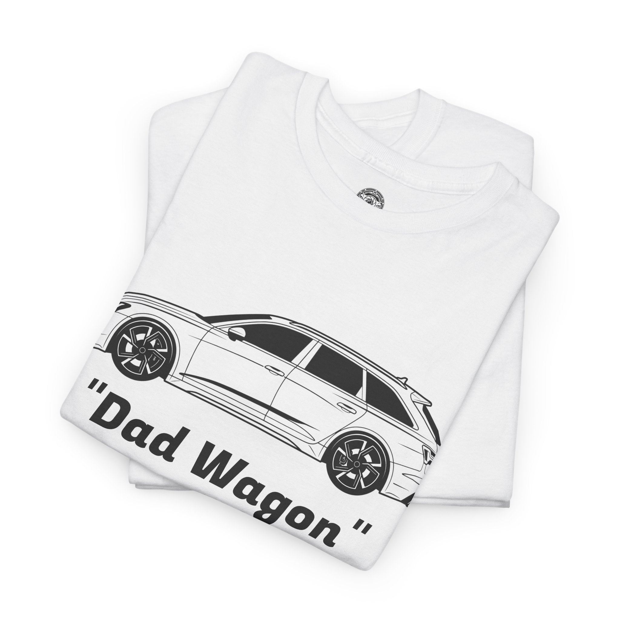 Unisex Heavy Cotton Tee — Twin-Turbo V8 "Dad Wagon"