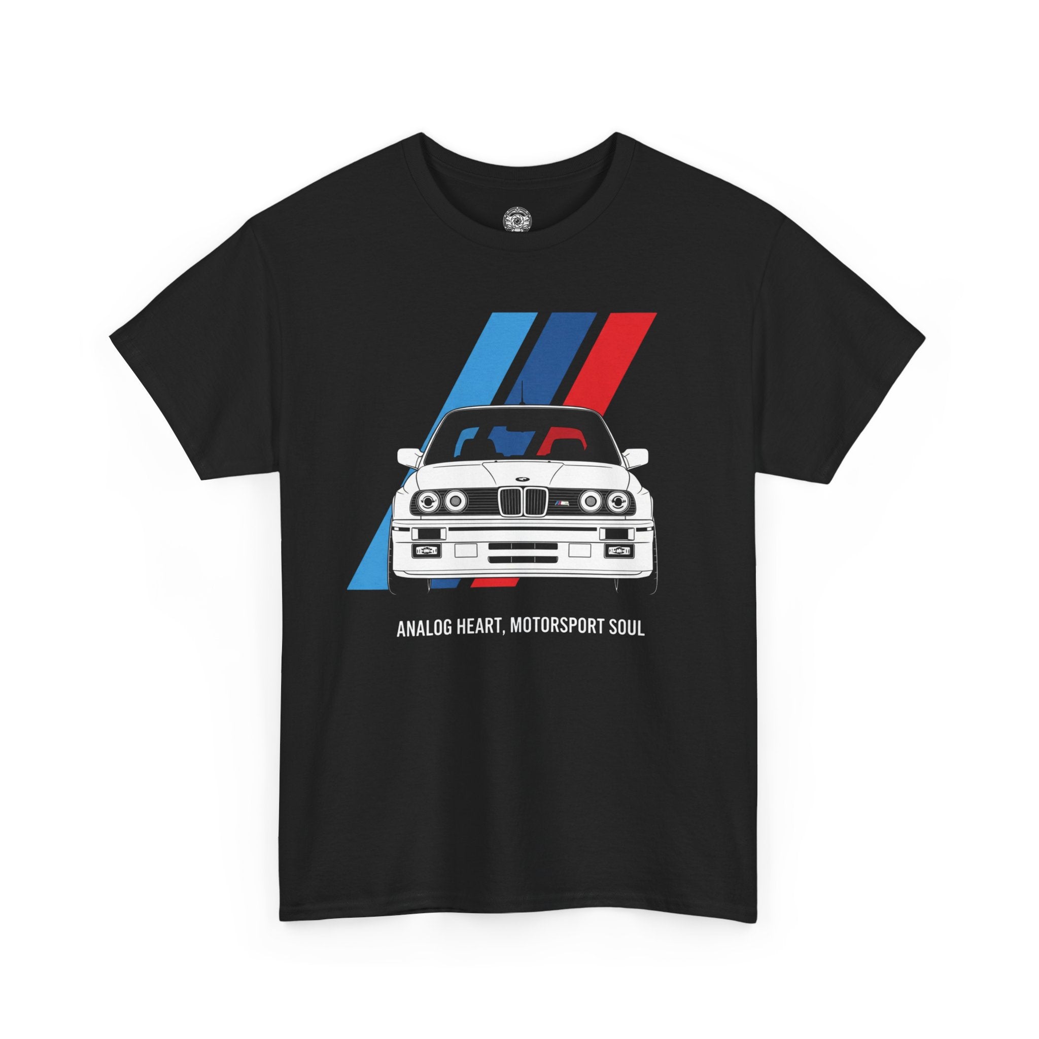 Unisex Heavy Cotton Tee — Analog Heart, Motorsport Soul