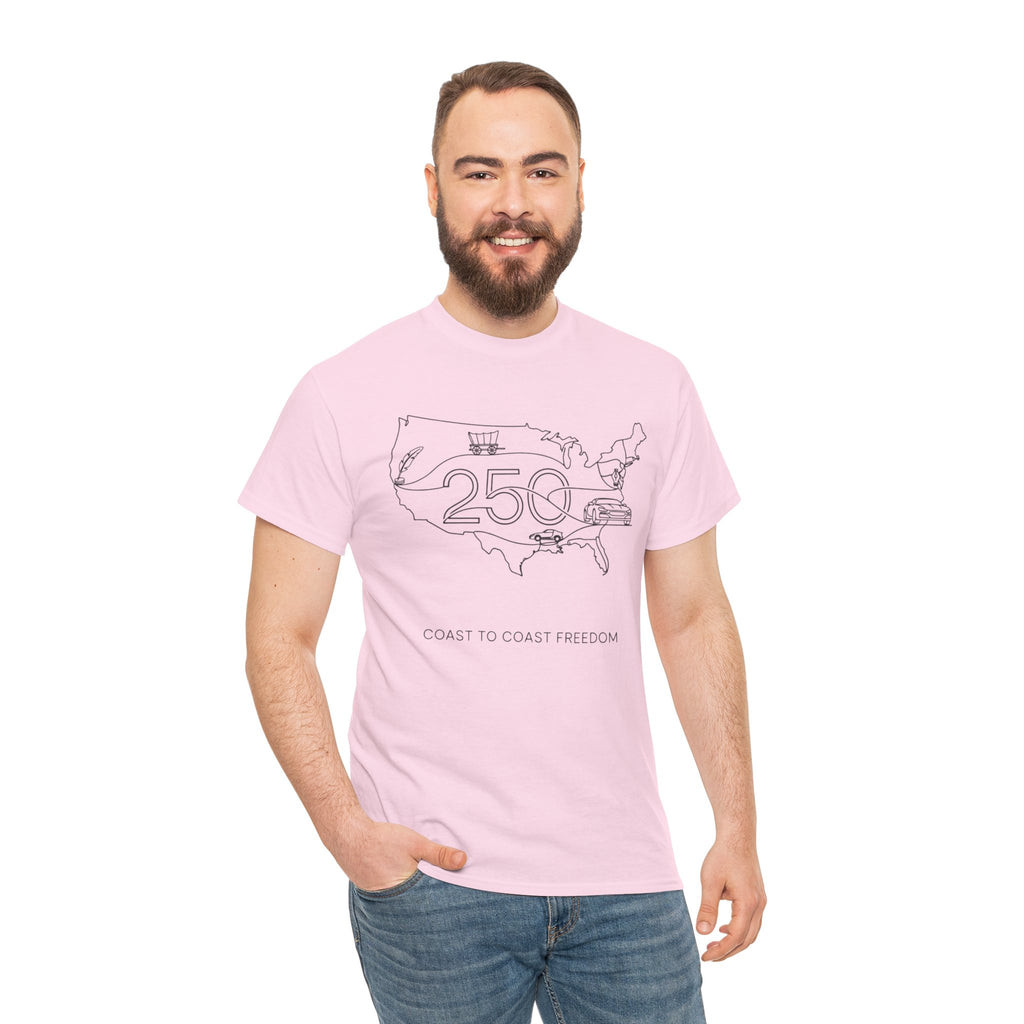Unisex Heavy Cotton Tee — 250th Coast to Coast Freedom
