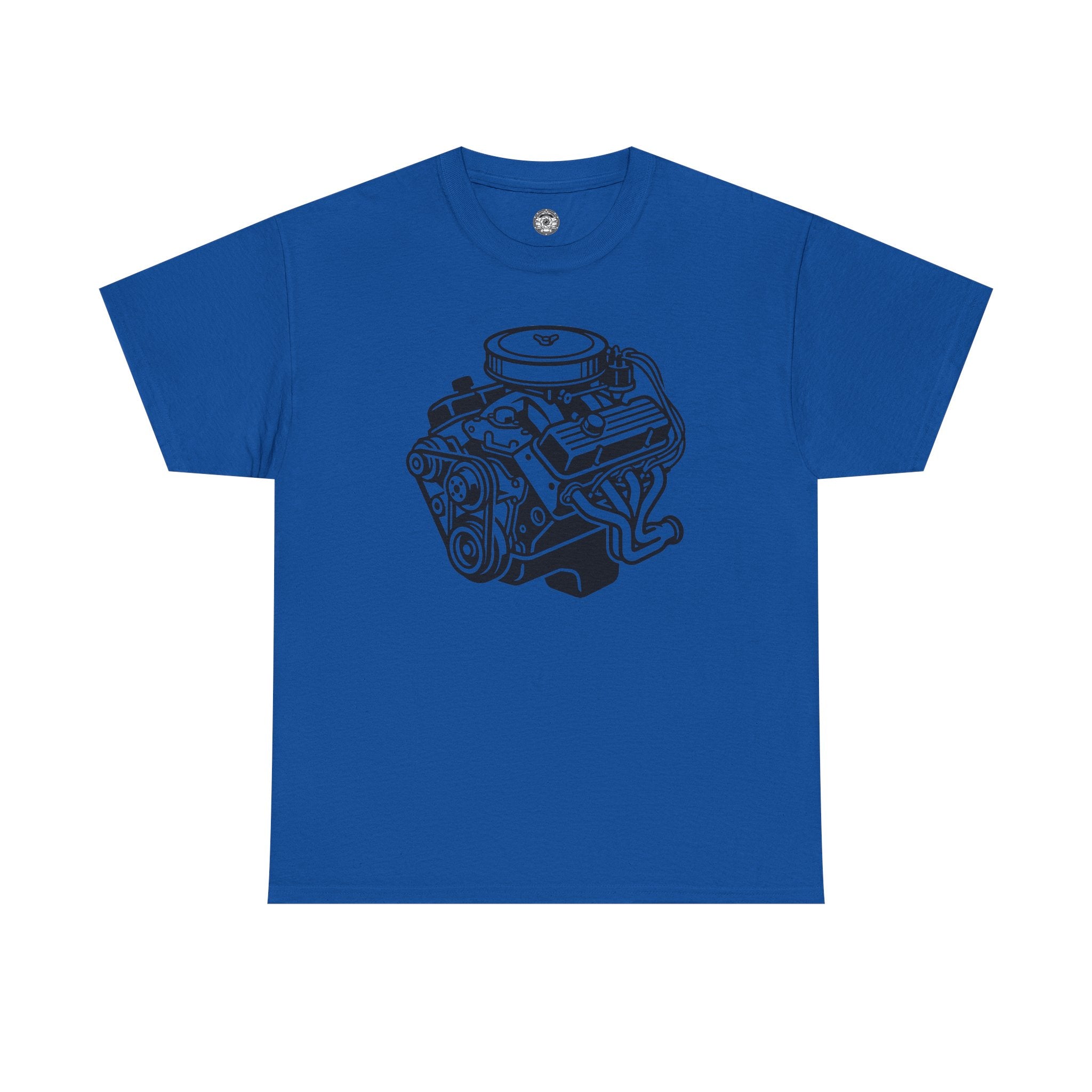 Unisex Heavy Cotton Tee — Engine Illustration (Big Block)