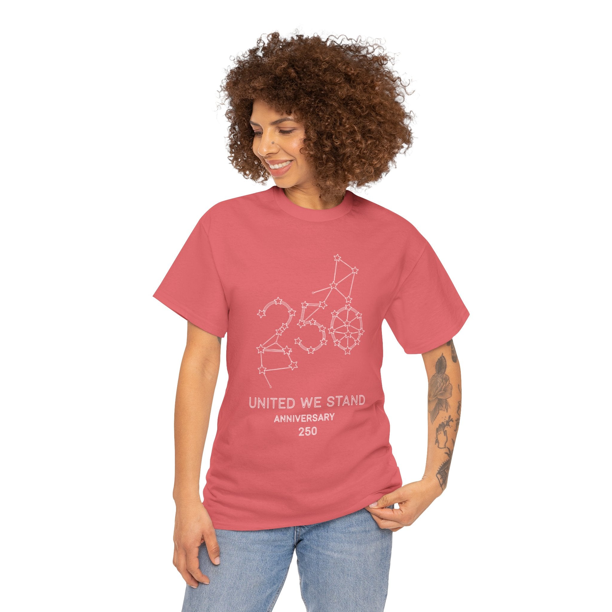 Unisex Heavy Cotton Tee — 250th Anniversary "United We Stand"