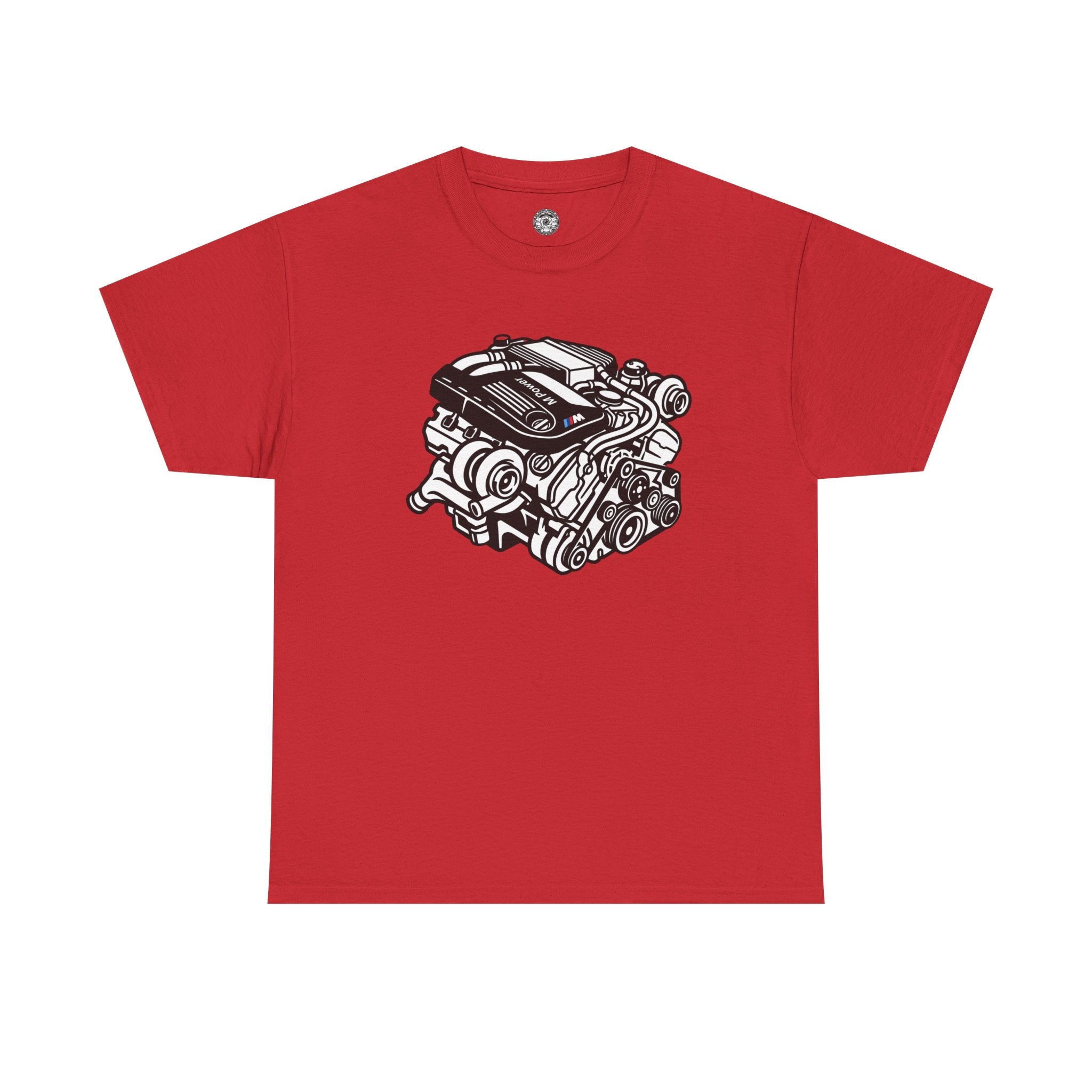 Unisex Heavy Cotton Tee — Engine Illustration (S58)
