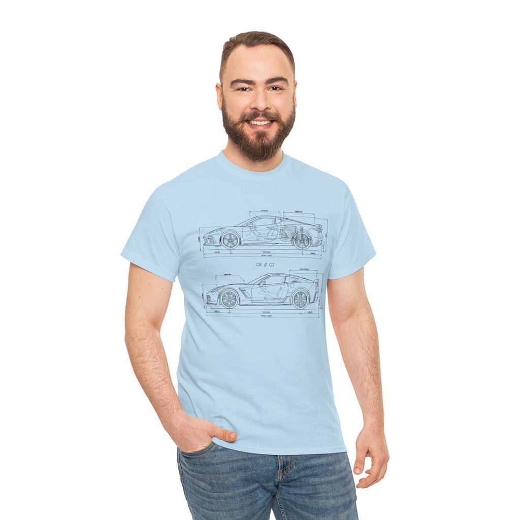 Unisex Heavy Cotton Tee — C7/C8 Blueprint