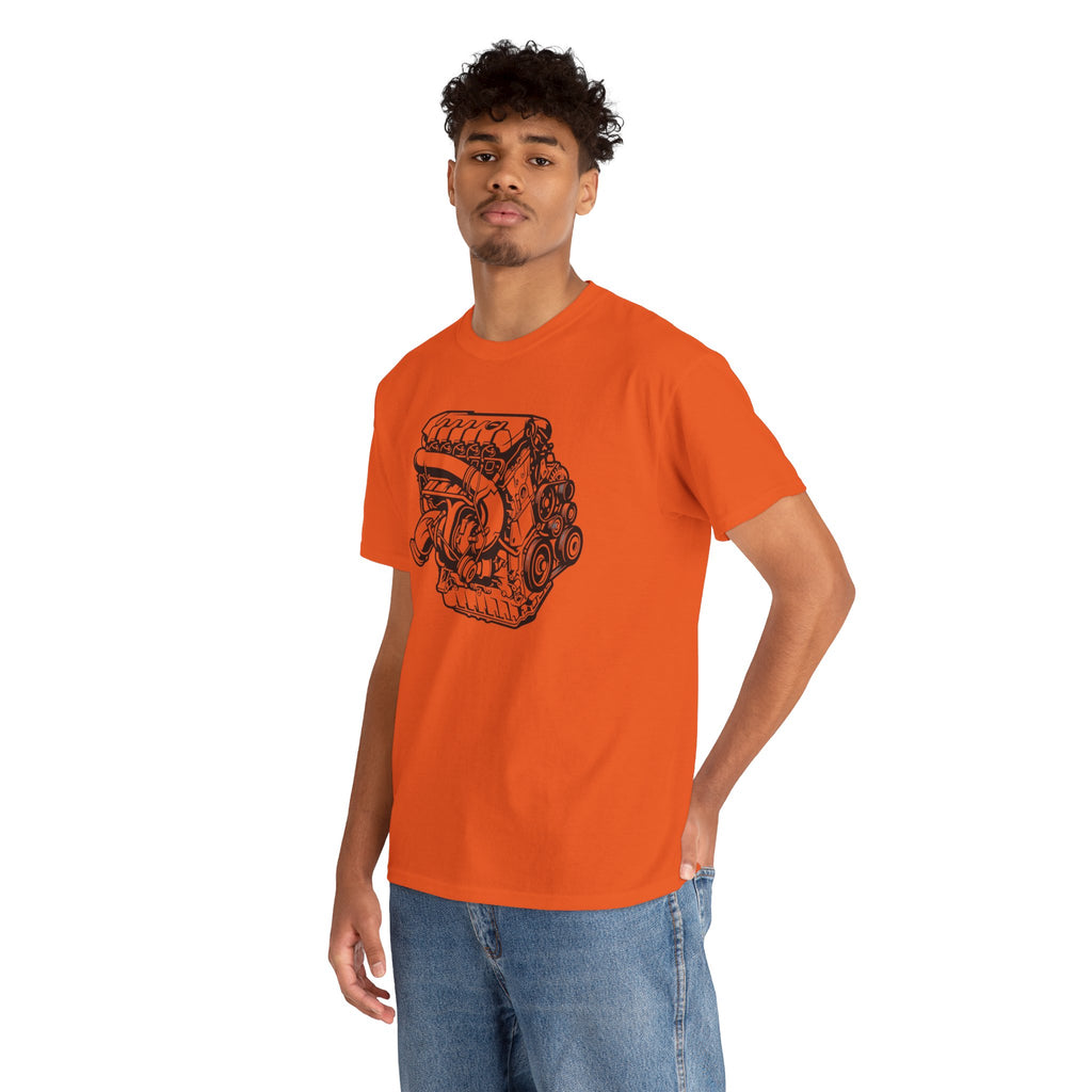 Unisex Heavy Cotton Tee — Engine Illustration (DAZA)