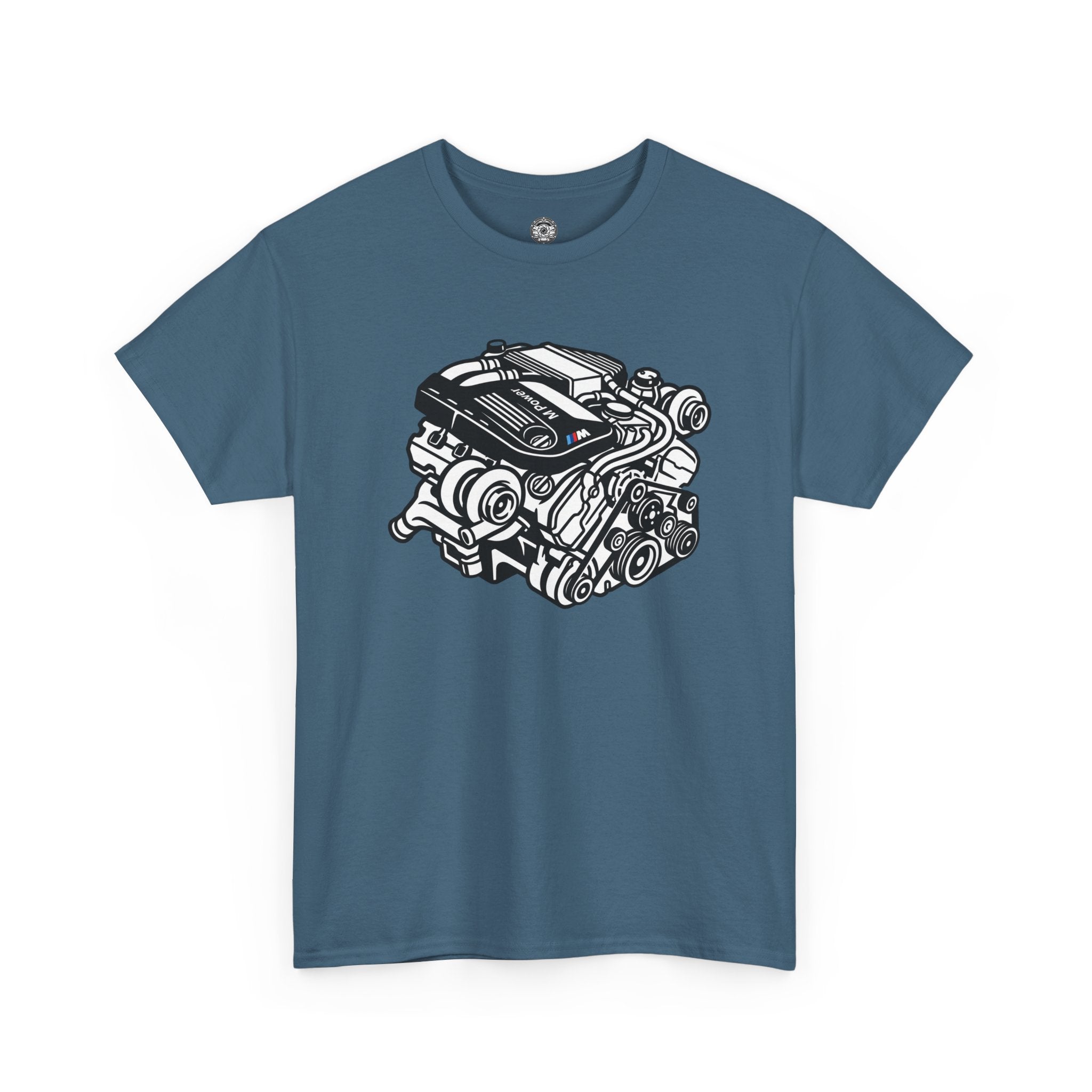 Unisex Heavy Cotton Tee — Engine Illustration (S58)