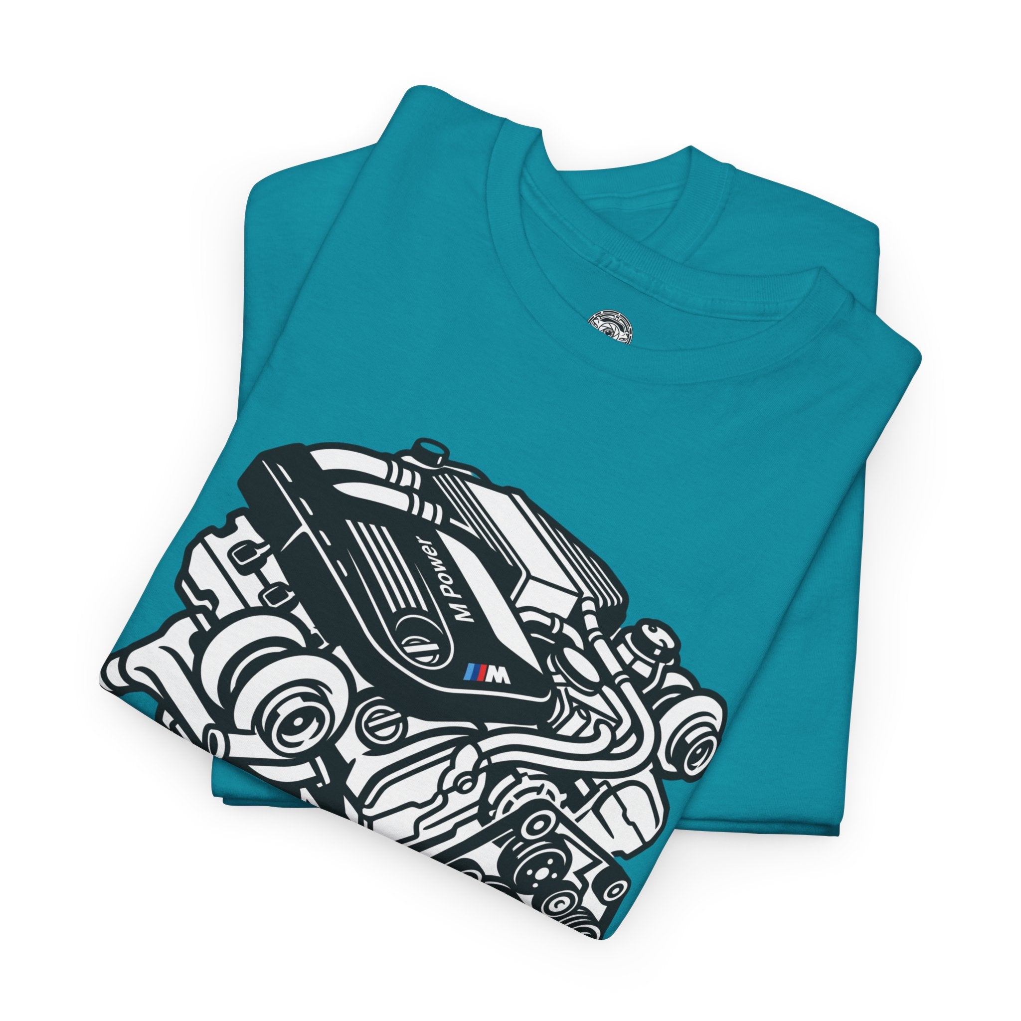 Unisex Heavy Cotton Tee — Engine Illustration (S58)