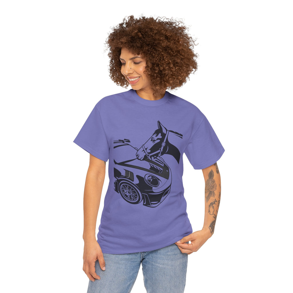 Unisex Heavy Cotton Tee — 992 vs Horse (Viral Video)