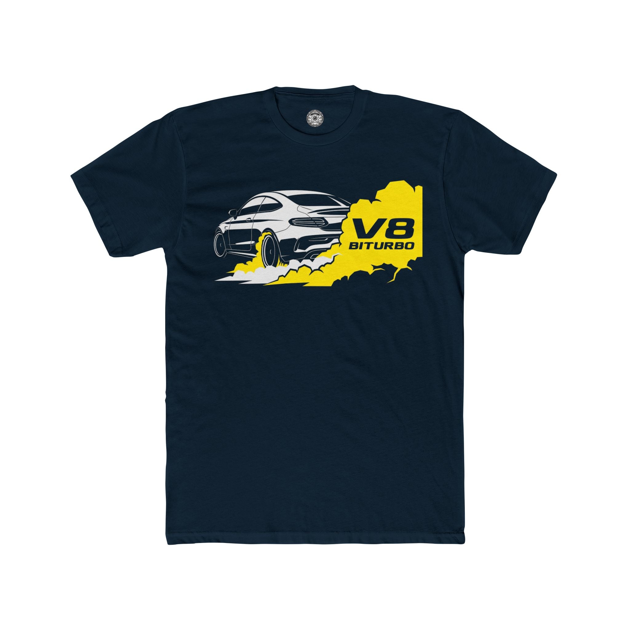 Men's Cotton Crew Tee — V8 Biturbo Burnout