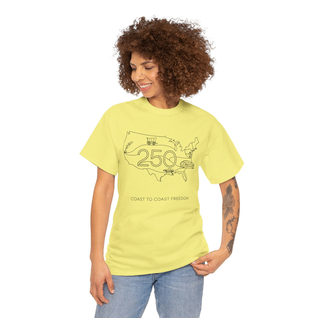 Unisex Heavy Cotton Tee — 250th Coast to Coast Freedom
