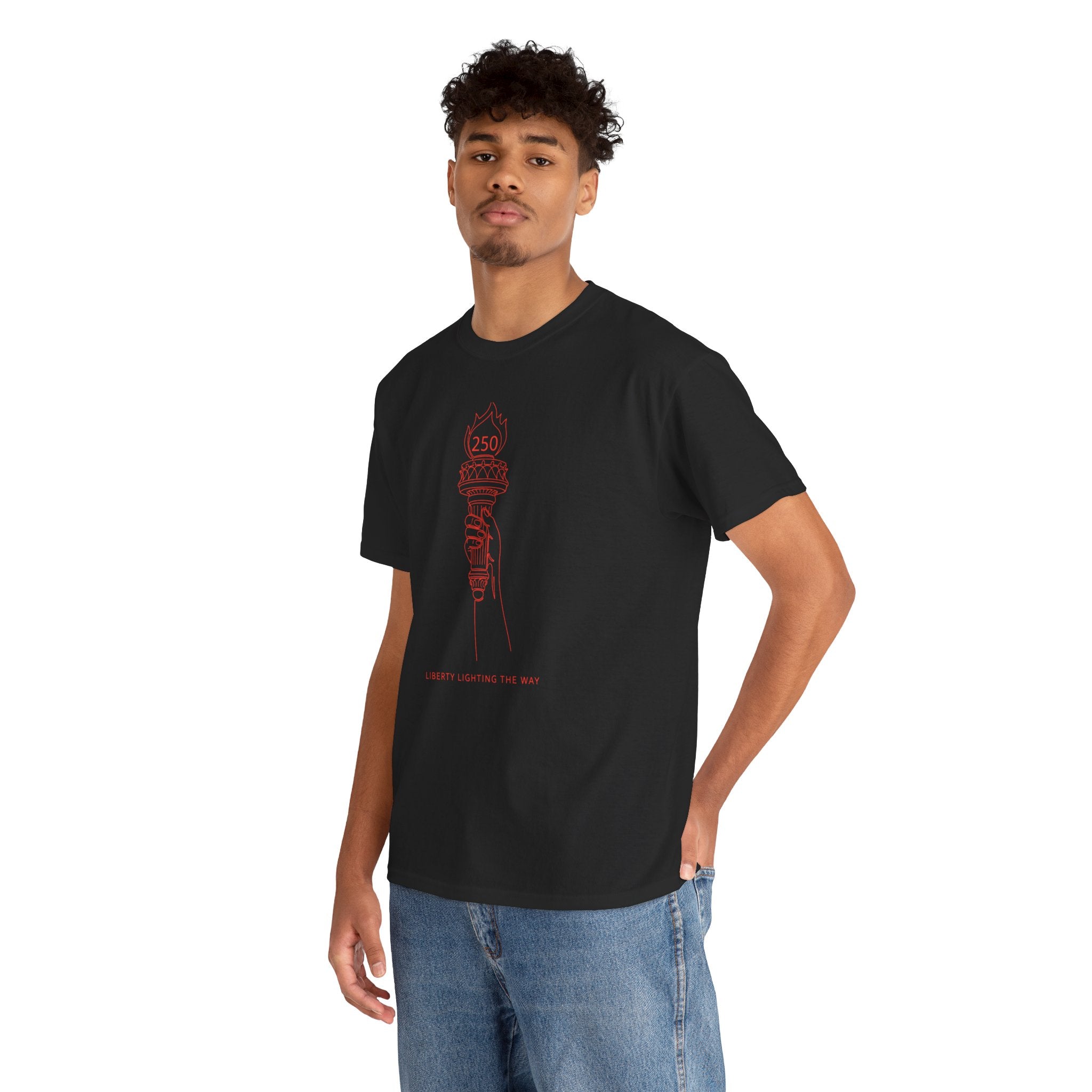 Unisex Heavy Cotton Tee — Liberty Torch 250th Anniversary