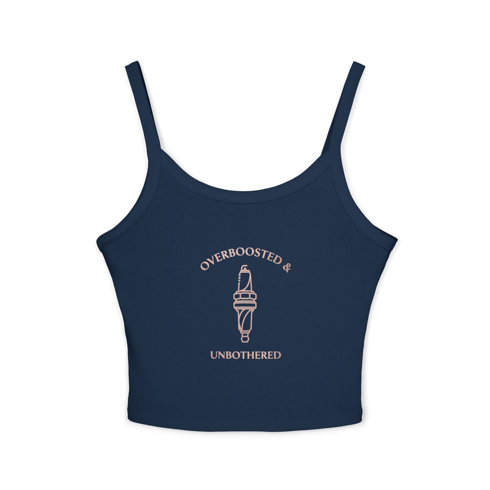 Women's Spaghetti Strap Tank — Overboosted & Unbothered